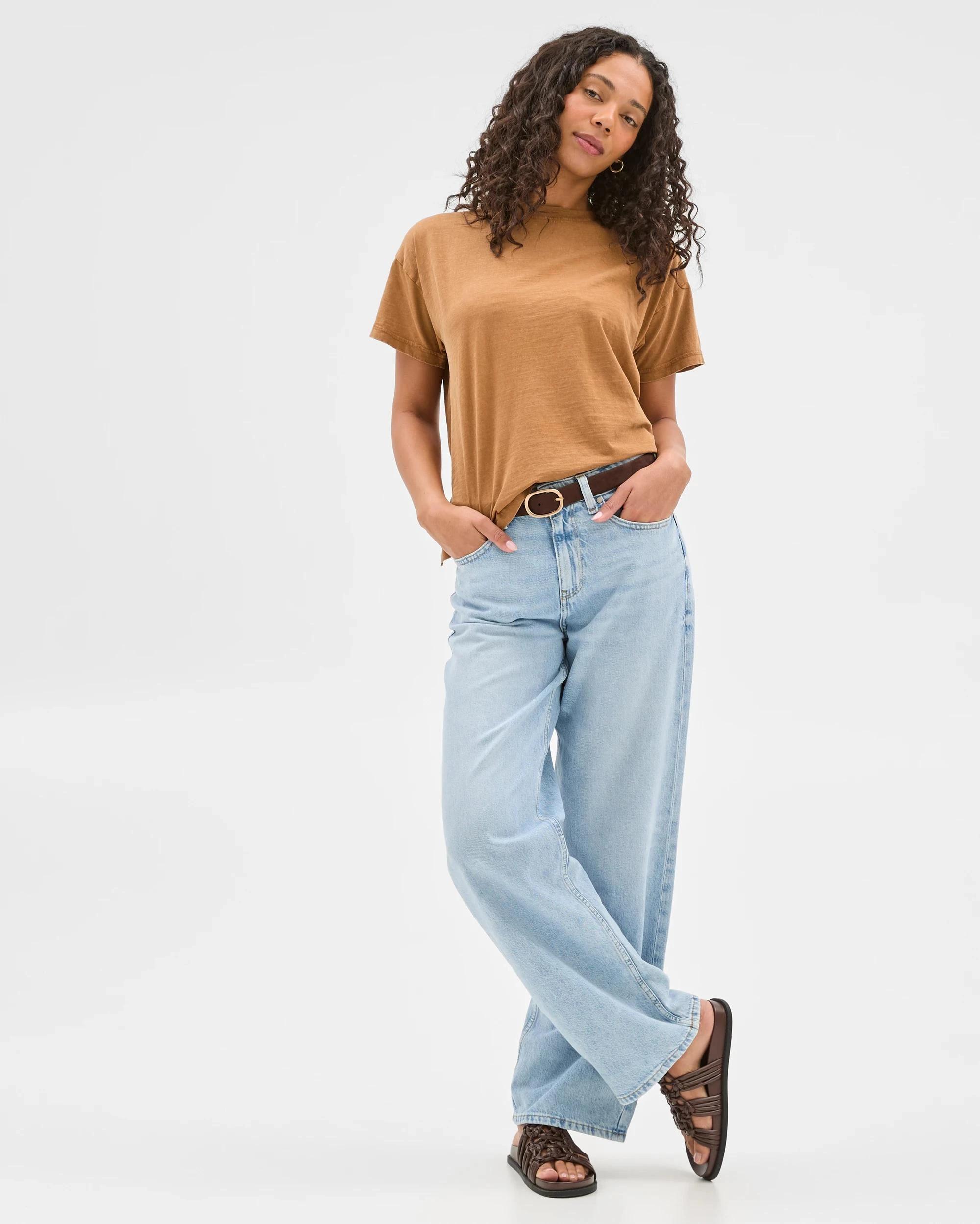 2 Target Australian Cotton Relaxed Slub T-Shirt Gingerbread, 2 of 6