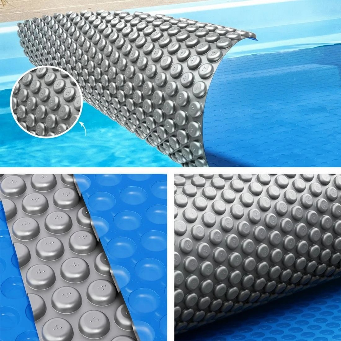 5 Aqua Buddy Pool Cover 600 Micron Solar Heat Blanket LDPE 8x4.2m w/ 5.55m Roller - Multi, 5 of 6