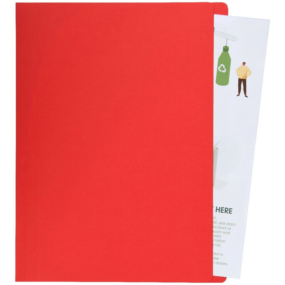 3 J.Burrows A4 Manila Folder Red 25 Pack, 3 of 4