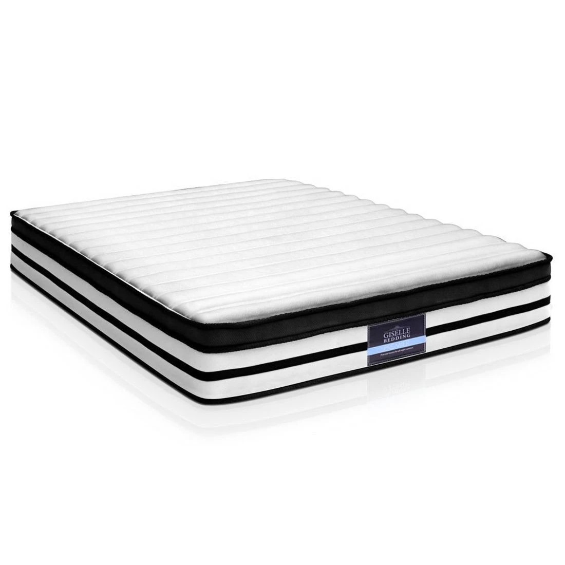 1 Giselle Bedding 27cm Mattress Euro Top Queen - White, 1 of 7