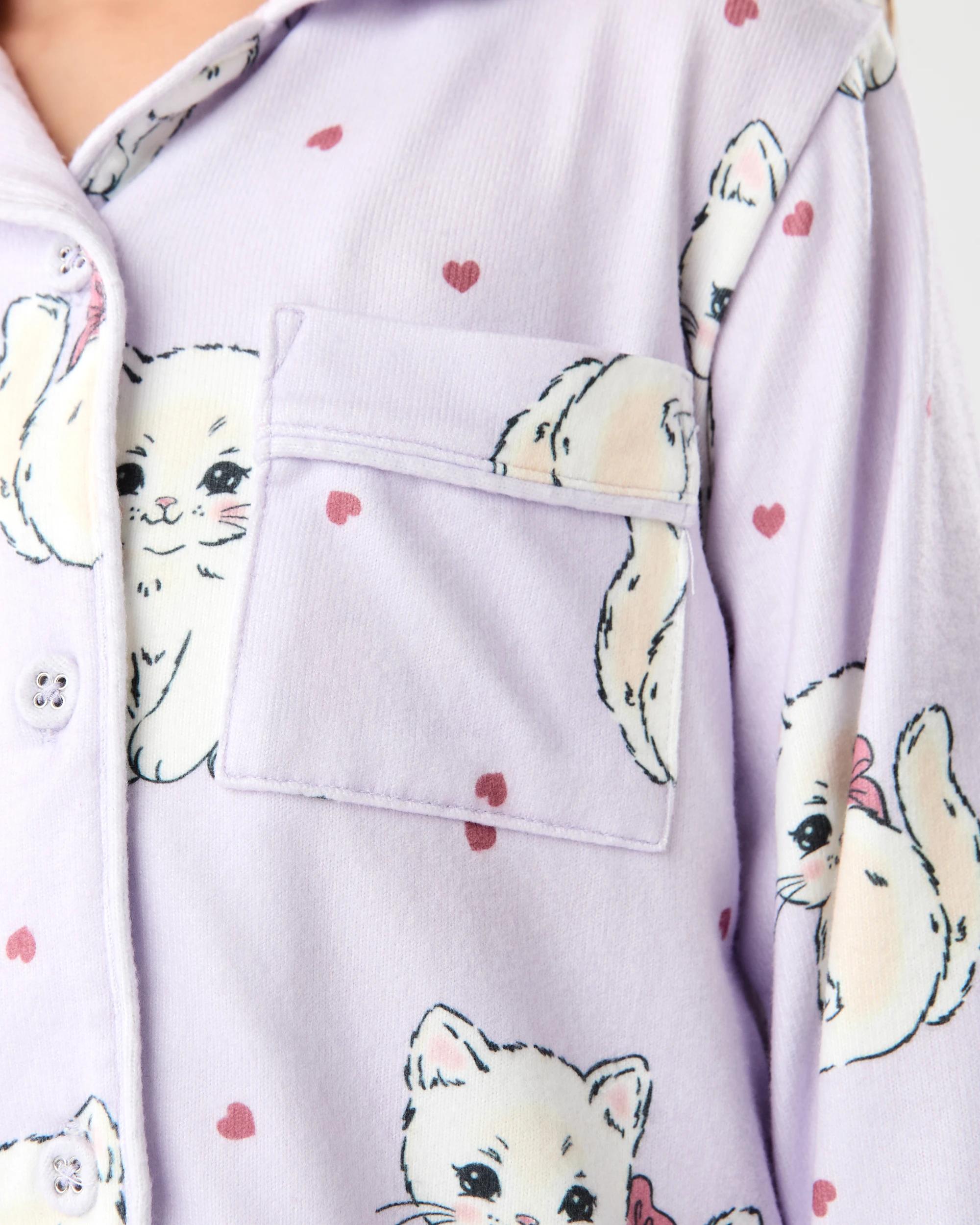 5 Hachi Button Through Pyjama Set Purp Kttn, 5 of 8