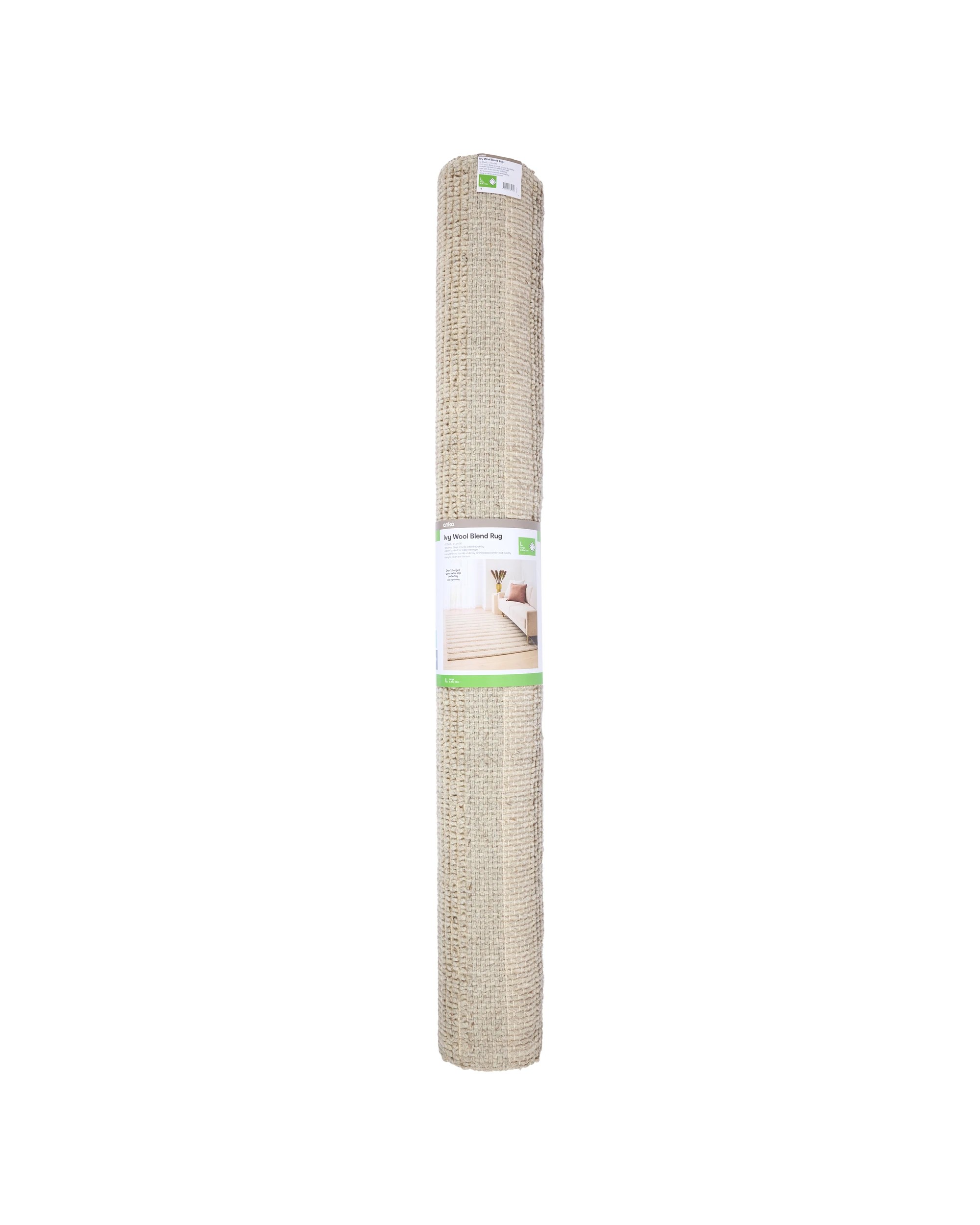 7 Ivy Wool Blend Rug - Natural, Large - 235cm x 160cm, 7 of 8