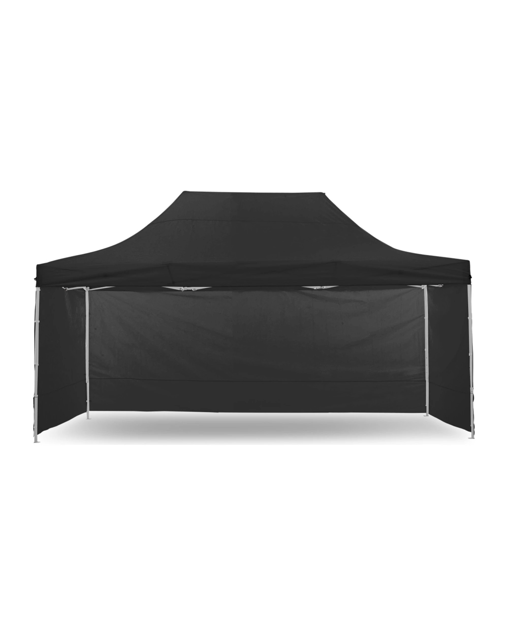 1 Wallaroo 3m x 4.5m Outdoor Gazebo Folding Party Tent Marquee Canopy Camping Beach - Black, 1 of 8