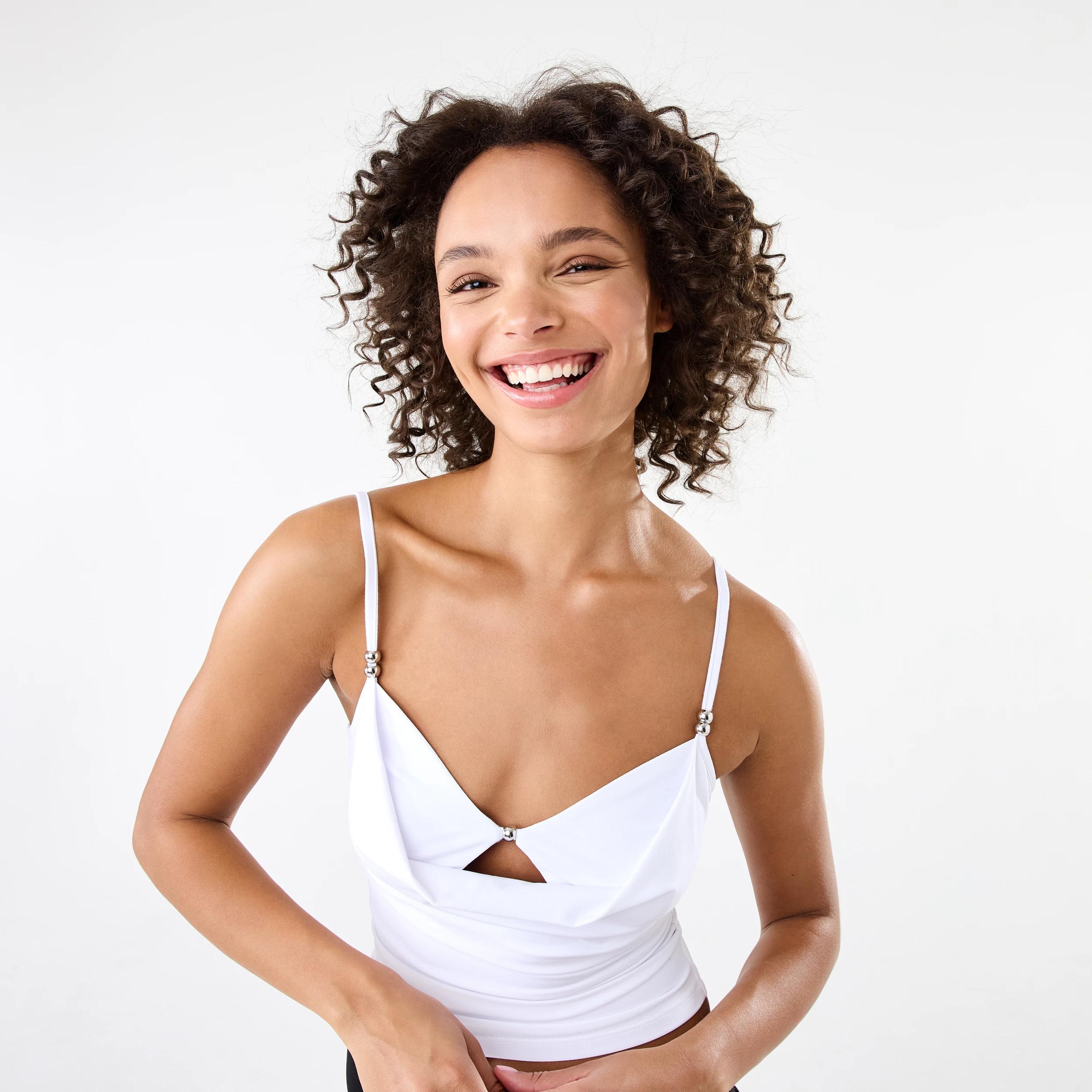 5 Sleeveless Cut Out Bead Tank White, 5 of 8