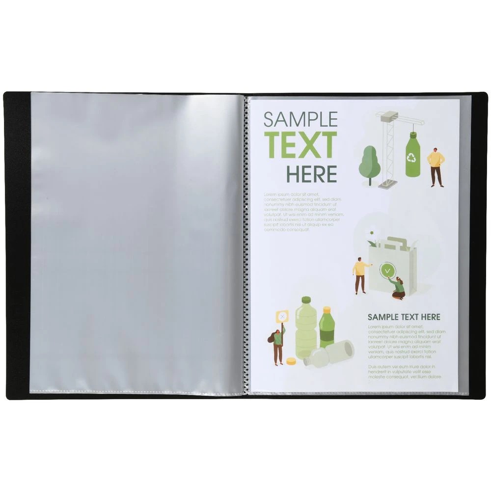 4 J.Burrows Antibacterial Display Book 20 Pockets Black, 4 of 4