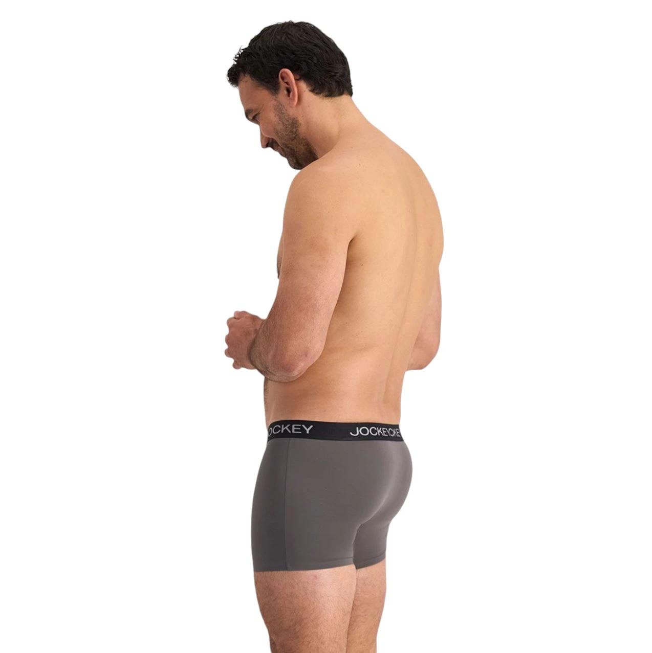 6 Jockey 4 Pack Mens Chafe Proof Pouch /Grey Underwear MULTI, 6 of 7