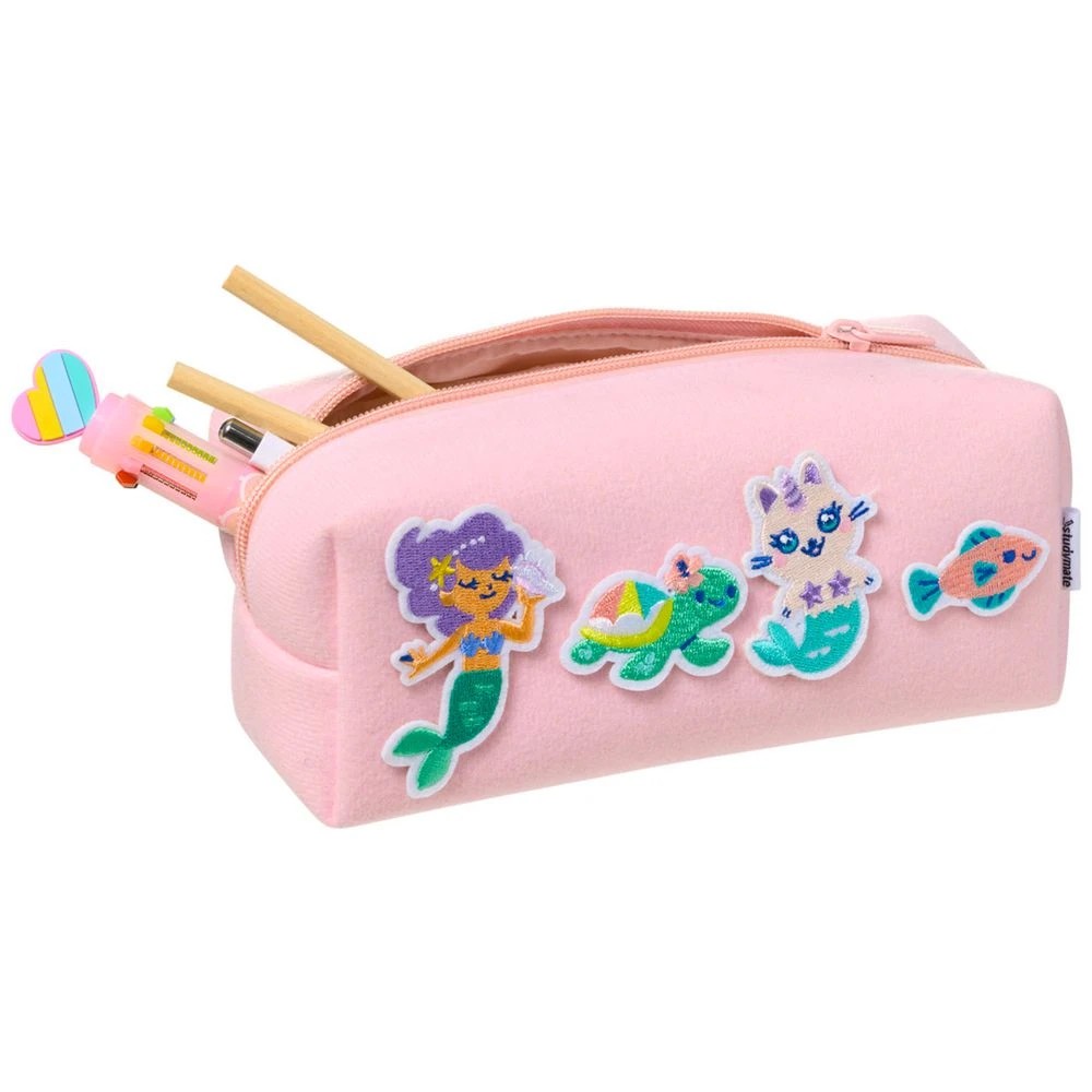 5 Studymate Purrmaid Felt Patch Pencil Case, 5 of 6
