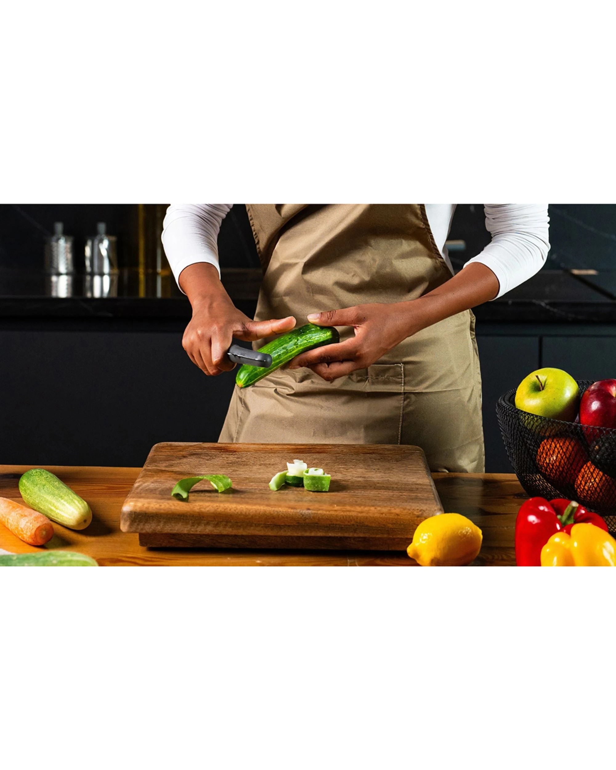 3 Zyliss Swivel Peeler Stainless Steel Blade With Ergonomic Wheat Straw Handle - Grey, 3 of 3