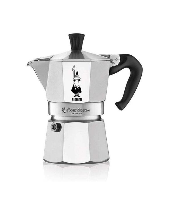 Bialetti Moka Express Coffee Maker Brewer 3 Cups Aluminium Stove Top Pot - Silver