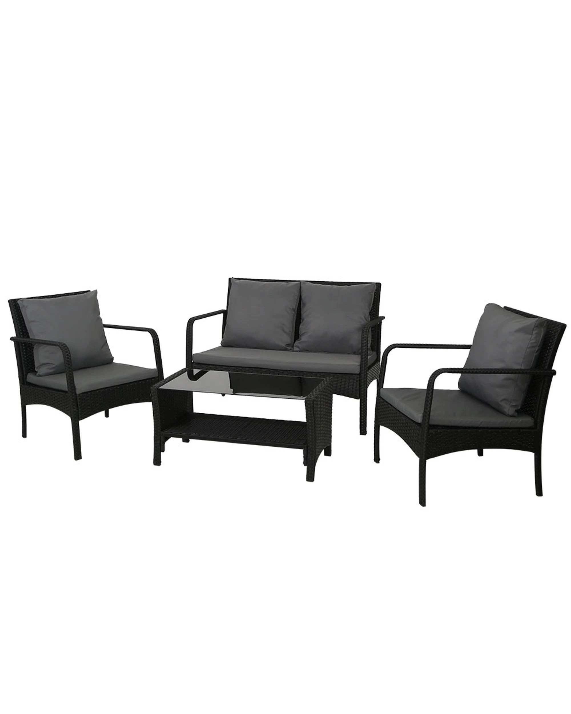 1 Gardeon Outdoor Sofa Set Lounge Setting
 - Black, 1 of 3