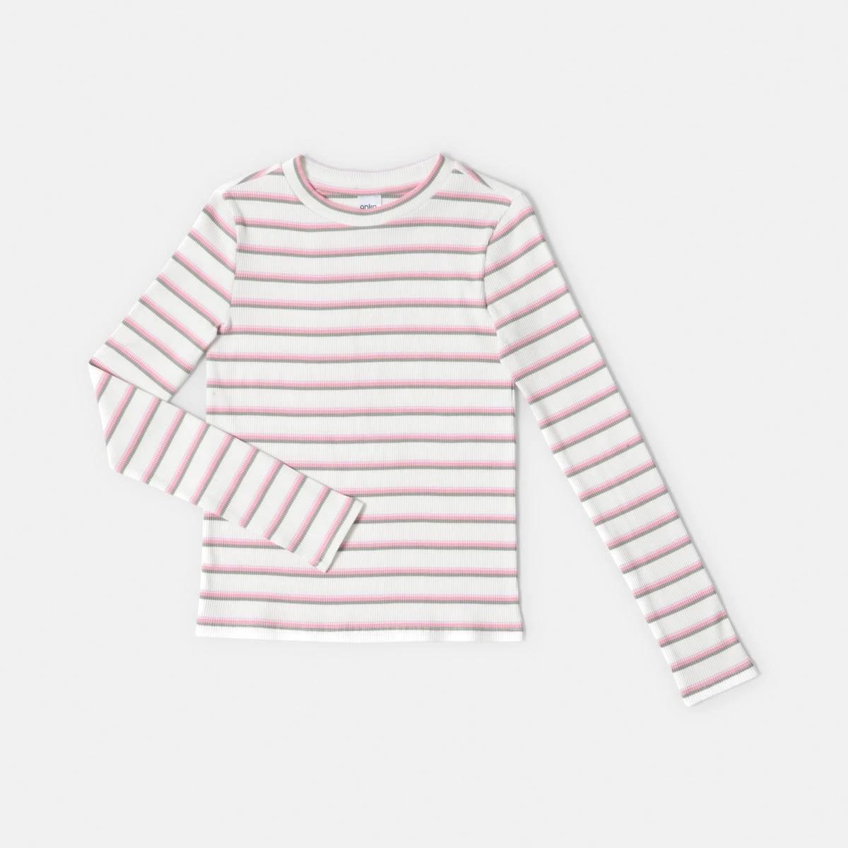 7 Long Sleeve Rib Top Stripe, 7 of 8