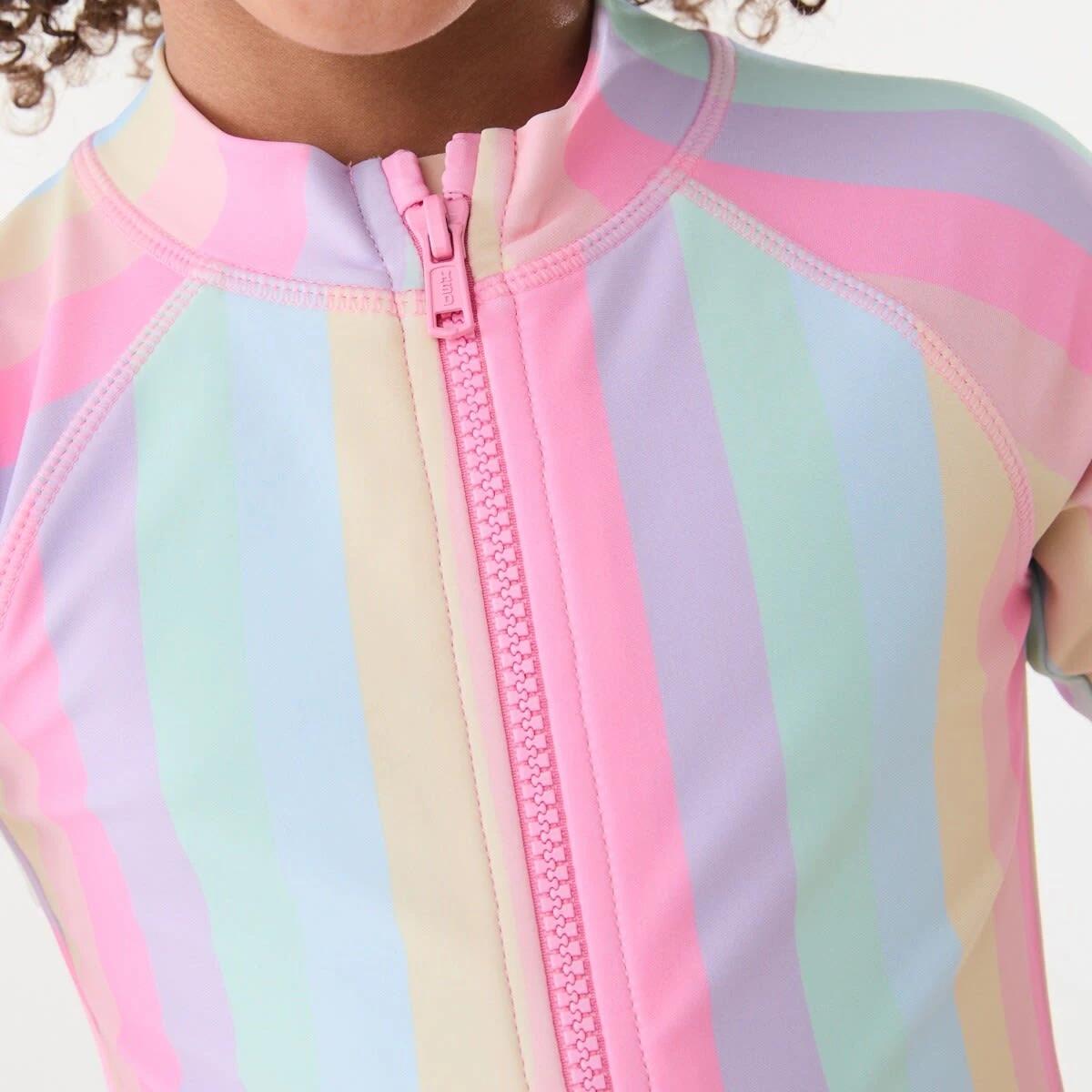 3 Long Sleeve One Piece Swimsuit Mlt Stripe, 3 of 7