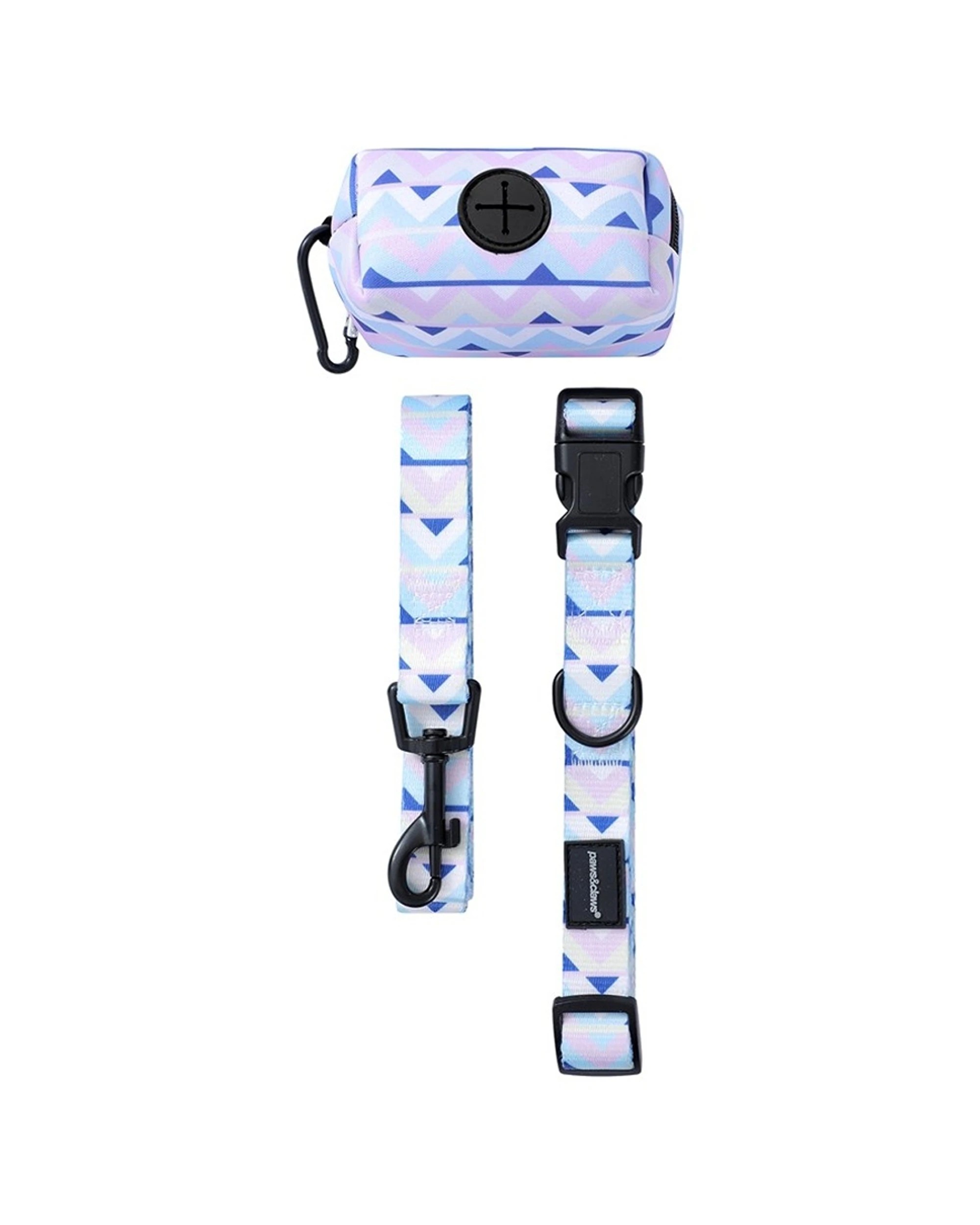 2 Paws & Claws 3x 3pc Pet Dog Cat Park Life Lead Collar Waste Bag Holder Medium - Assorted, 2 of 7