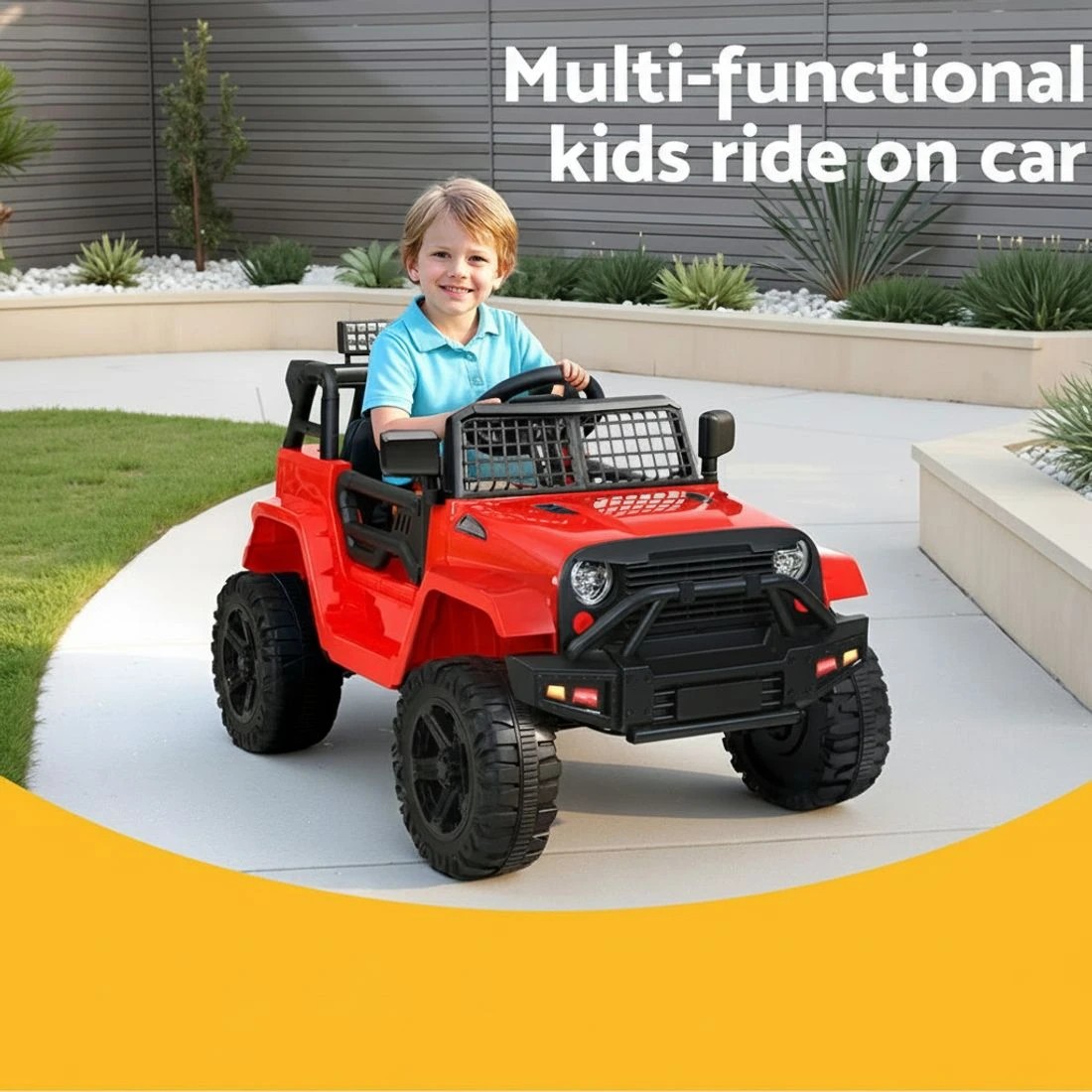 3 Rigo Kids Electric Ride On Car Jeep Toy Cars Remote 12V Red - Red, 3 of 5