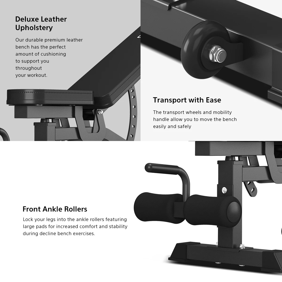5 LSG GBN-006 14 Level FID Bench (Flat, Incline, Decline) - Black, 5 of 7