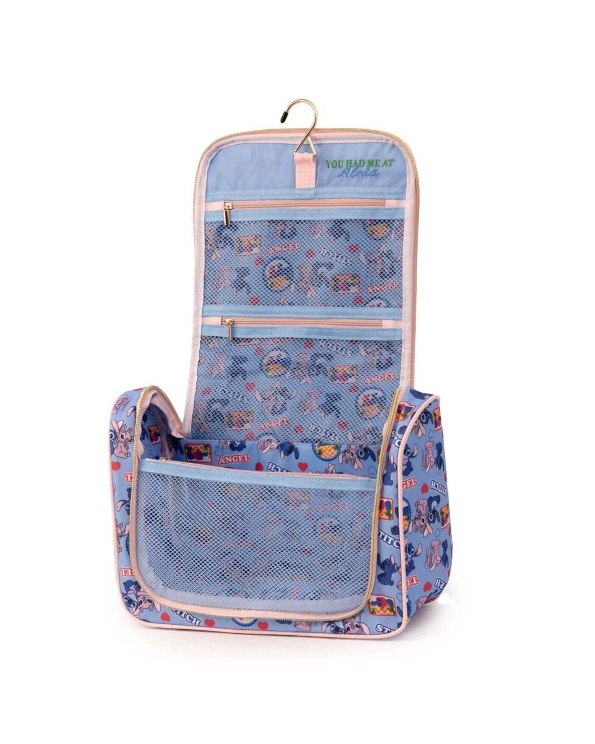 2 Disney - Lilo & Stitch - Stitch Stamps Toiletry Bag - Blue, 2 of 5