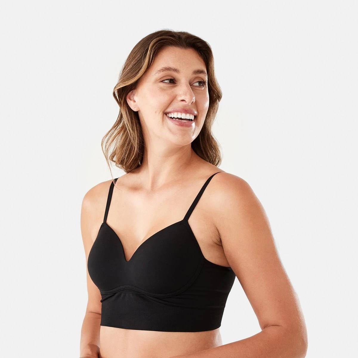 2 Long line Plunge Bra BLACK, 2 of 6