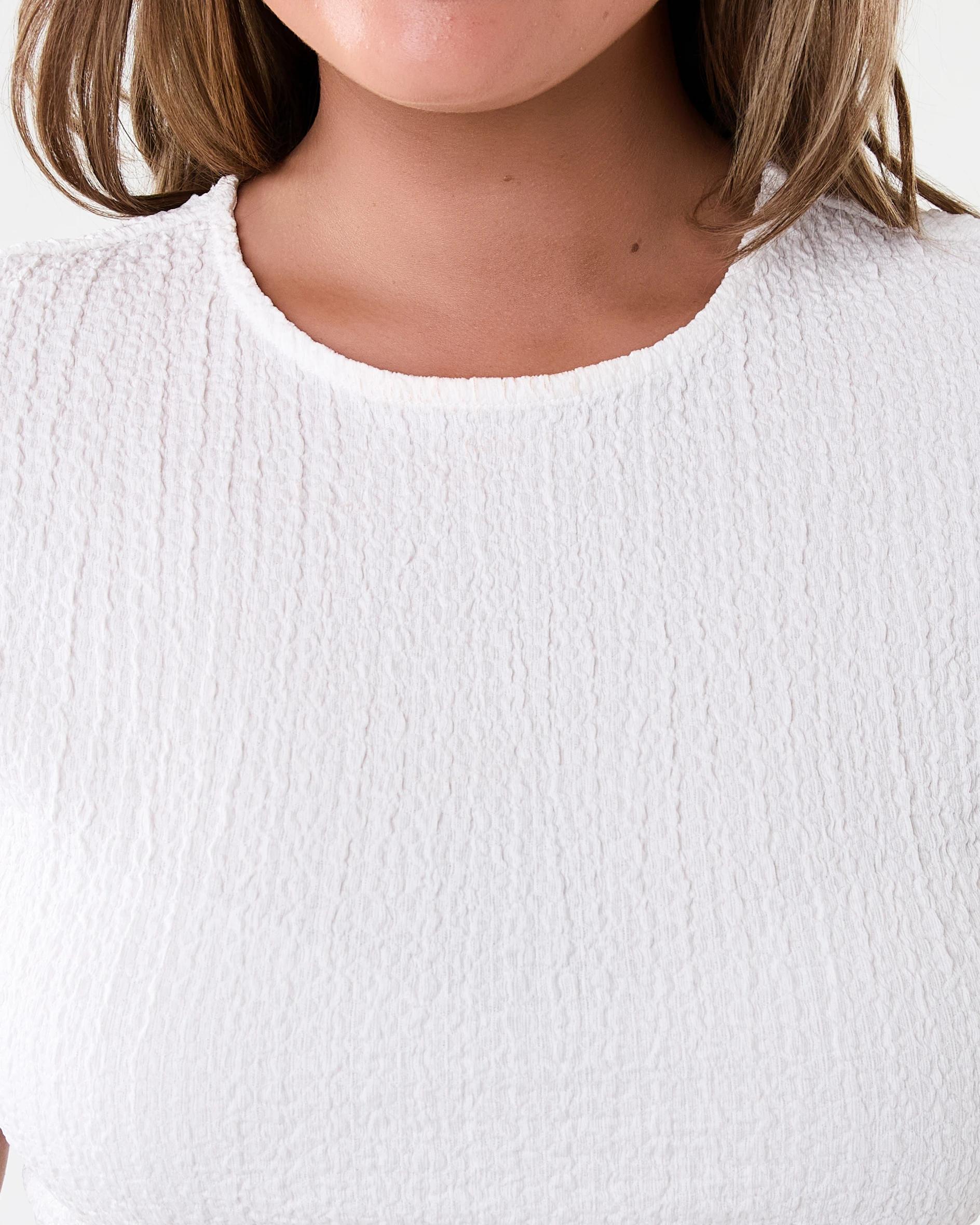 5 Short Sleeve Textured T-shirt Cld White, 5 of 7