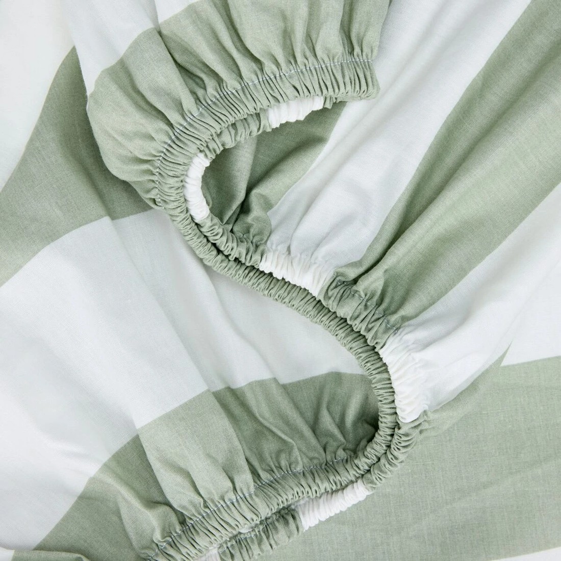 3 250 Thread Count Cotton Ruffle Sheet Set - Queen Bed, Sage, 3 of 7