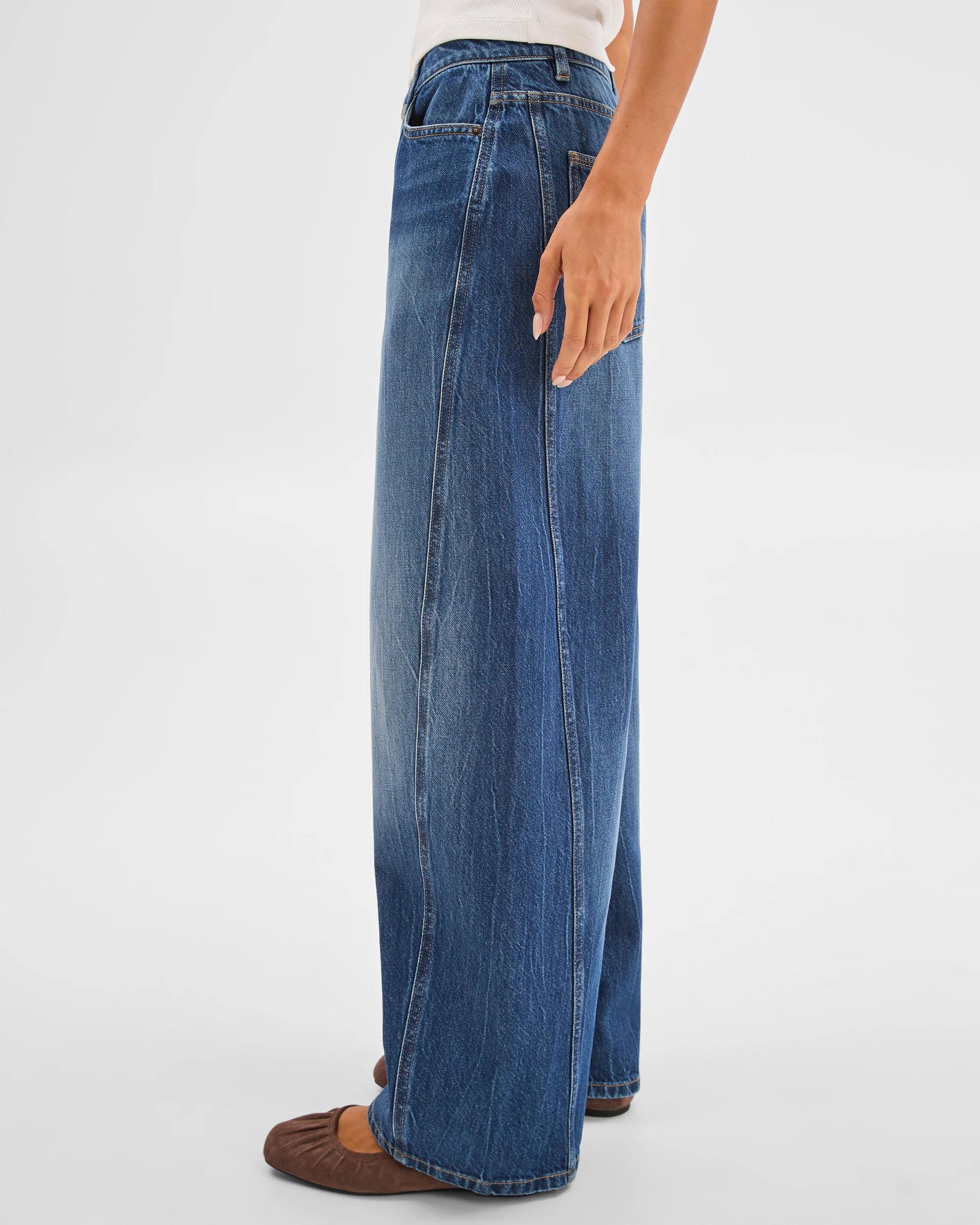 5 Lily Loves Barrel Leg Denim Jeans SHINJUKU BLUE, 5 of 7