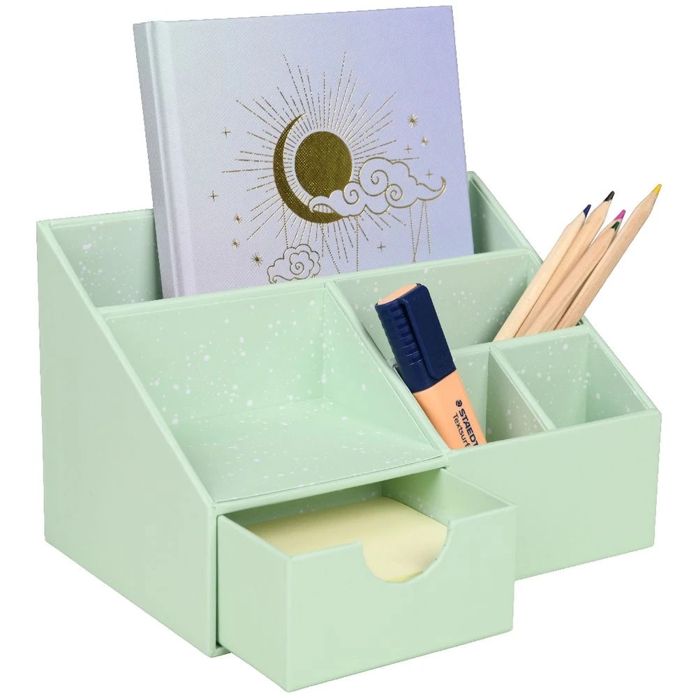 2 Otto Pastel Desk Organiser Green, 2 of 5