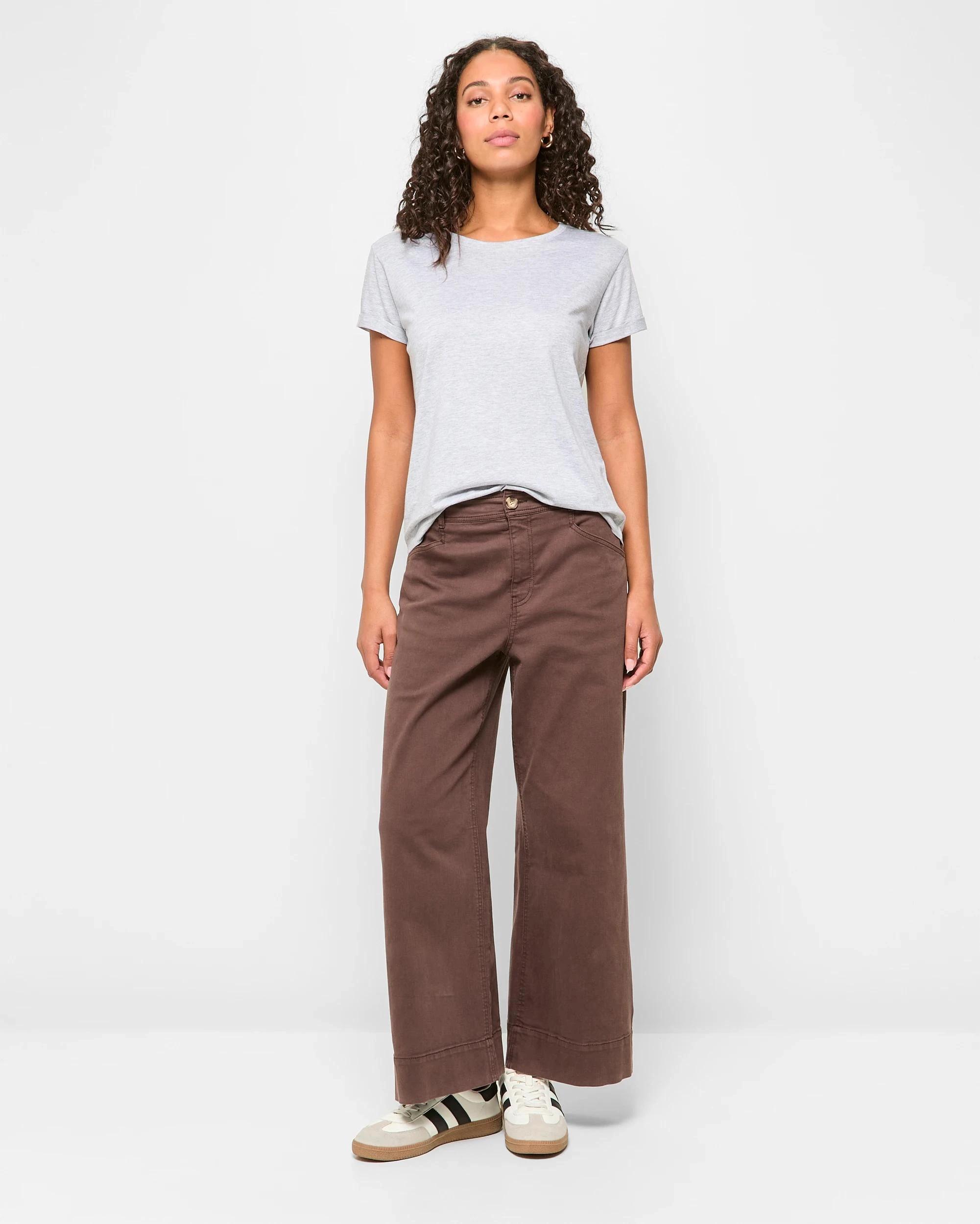 2 Target Cotton/Modal Relaxed Crew T-Shirt GREY MARLE, 2 of 5