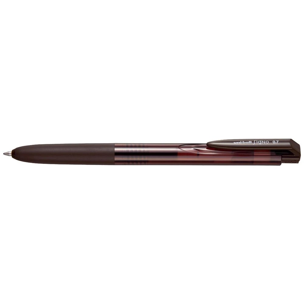 1 Uniball Signo RT1 Retractable Gel Pen 0.7mm Brown Black, 1 of 1