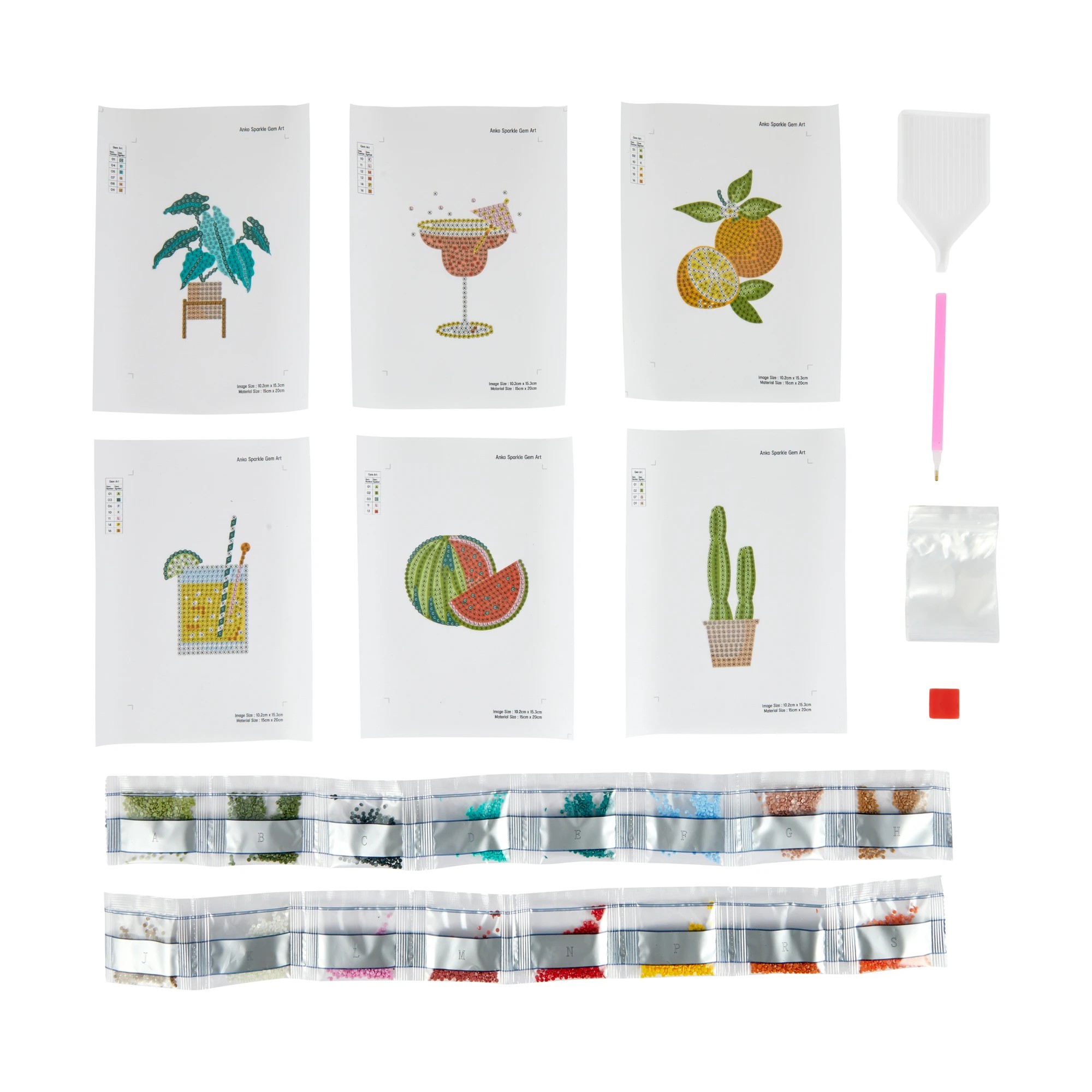 2 6 Piece Mini Sparkle Gem Art - Novelty Food, 2 of 3