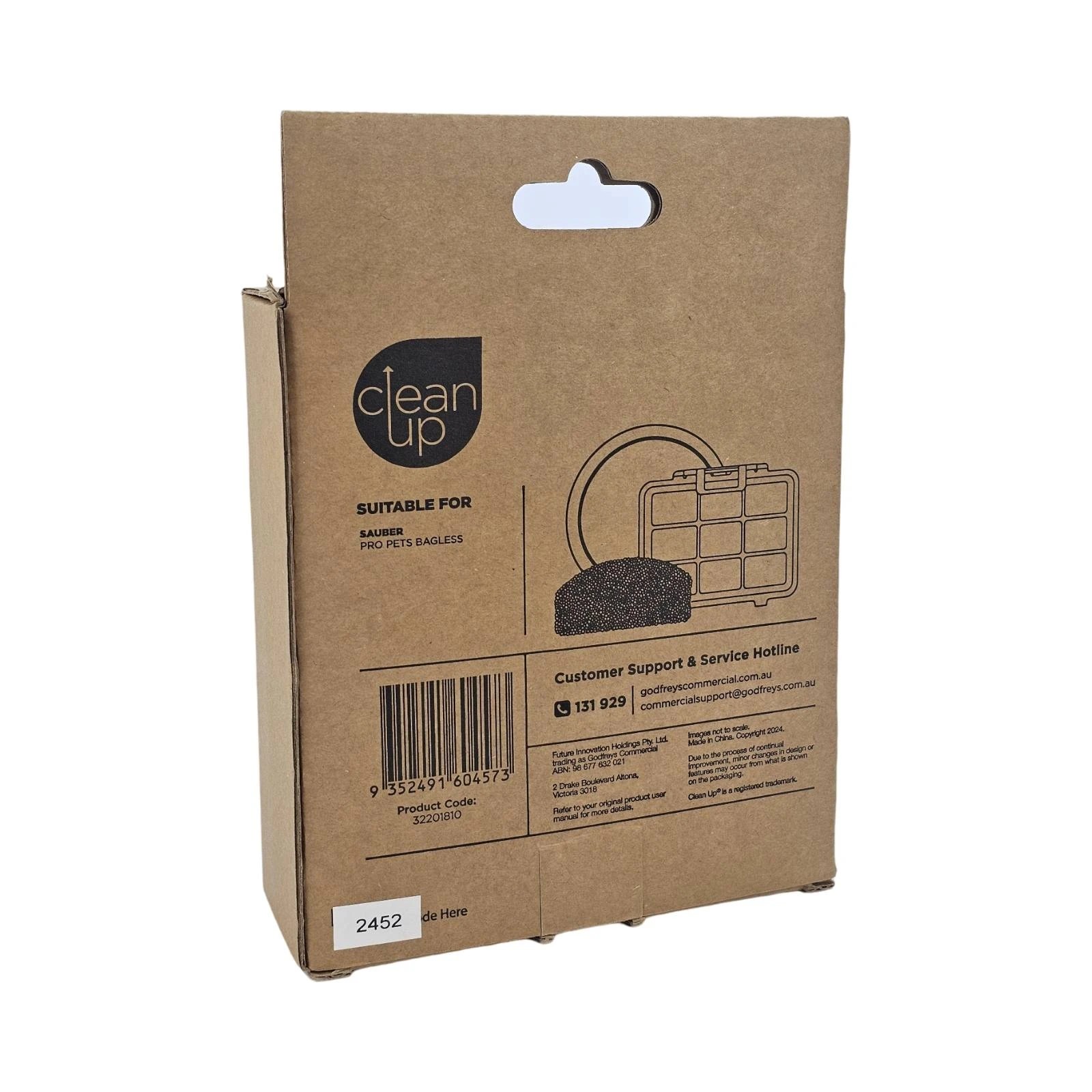 4 CleanUp Filter Set For Sauber Pro Pets SF-100 Bagless Vacuum Cleaner - White, 4 of 7