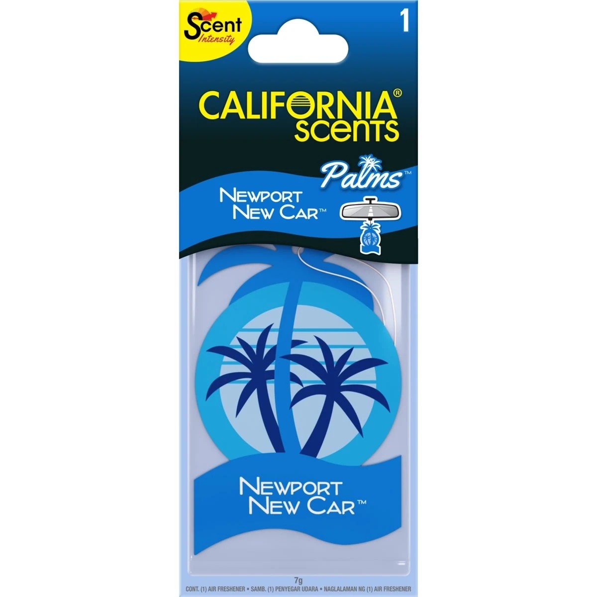 1 California Scents Palms Car Air Freshener - Newport New Car