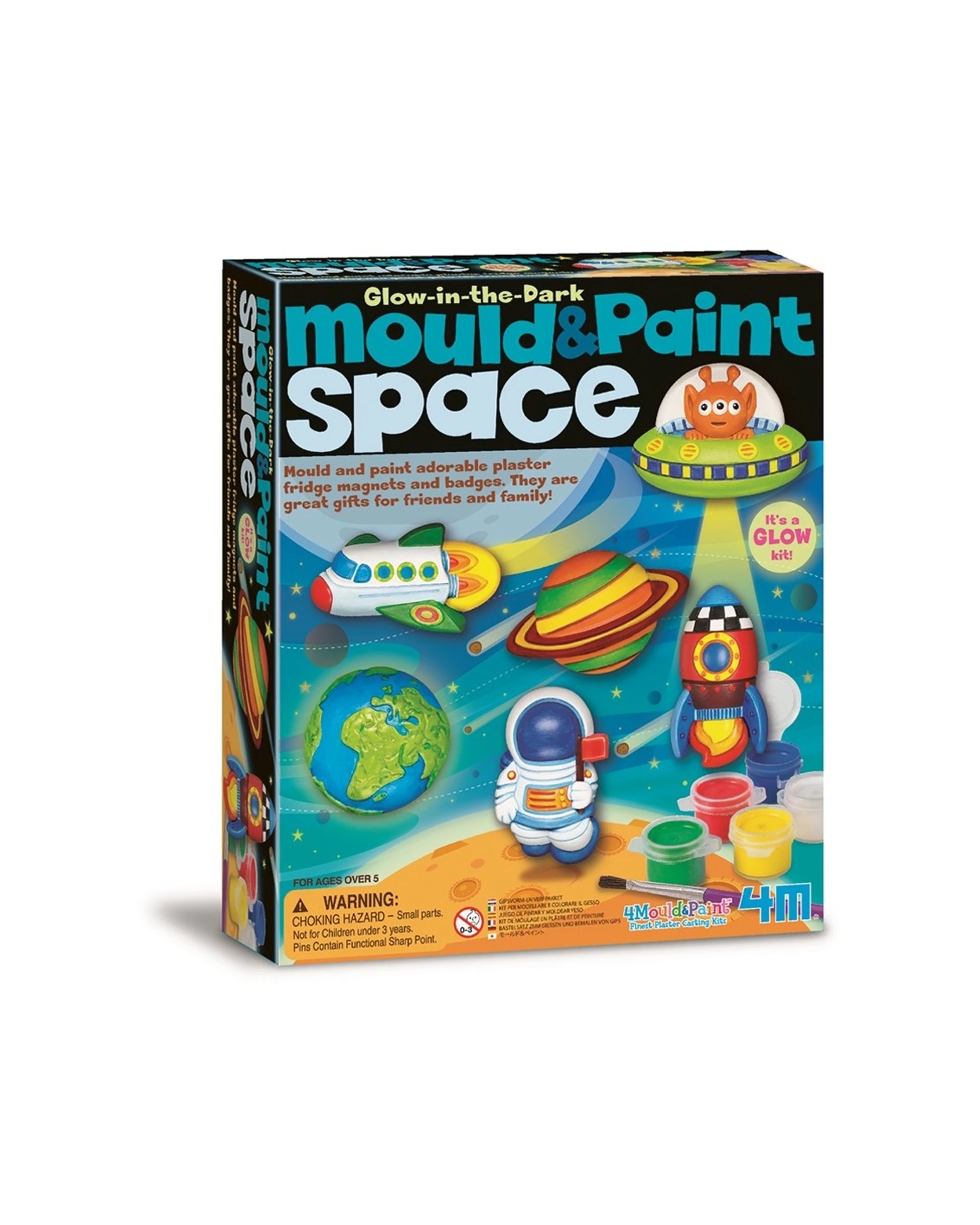 1 4M Mould & Paint Space Magnet Badges Kids Children Art Painting Activity STEM Learning Kit, 1 of 3