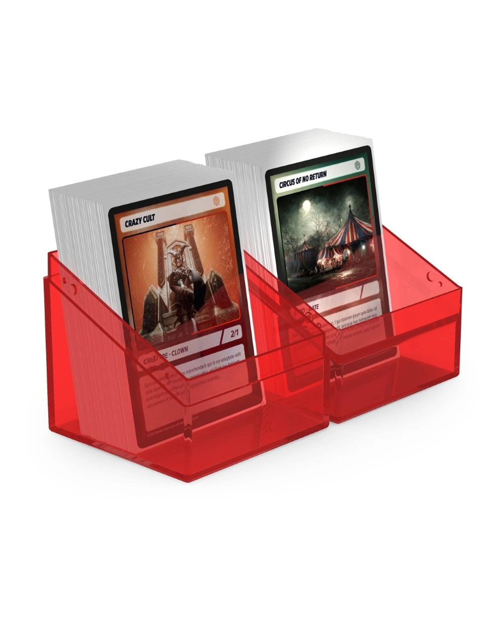 2 Ultimate Guard Boulder 100+ Clear Deck Case - Ruby - Red, 2 of 3