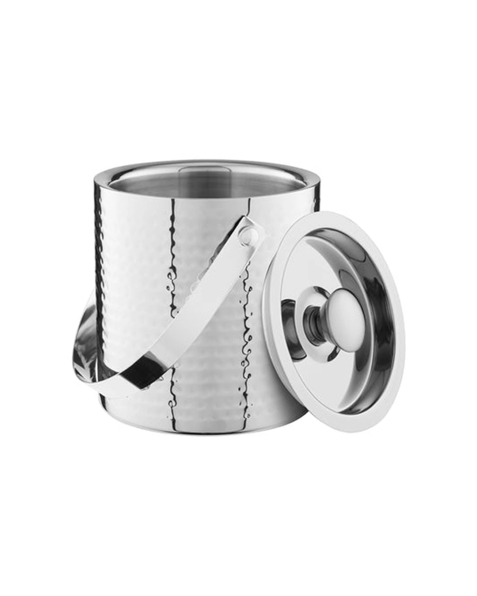 2 Maxwell & Williams Cocktail Lexington Hammered Ice Bucket Stainless Steel - Silver, 2 of 3