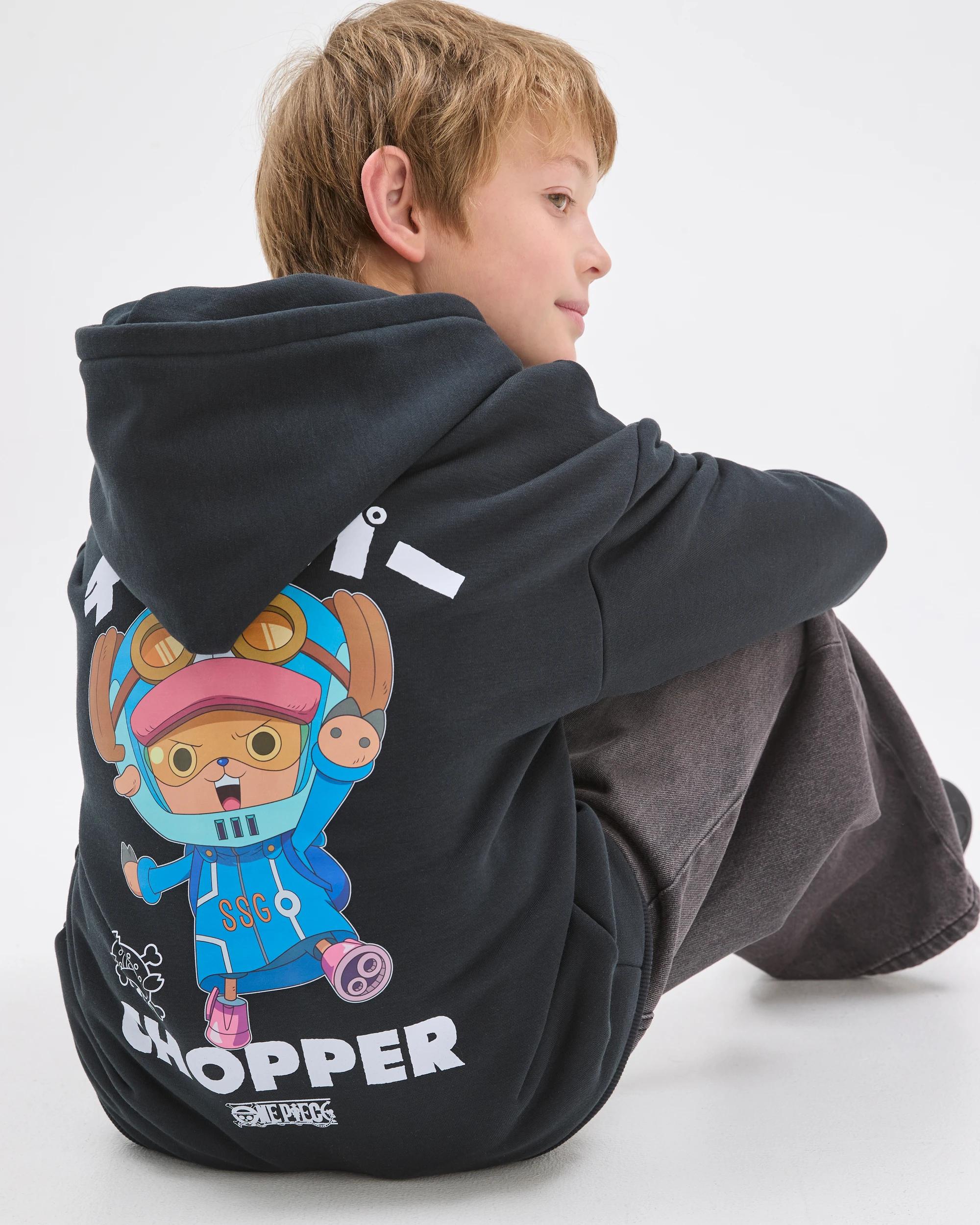 3 One Piece Popover Hooded Jumper BLACK, 3 of 6