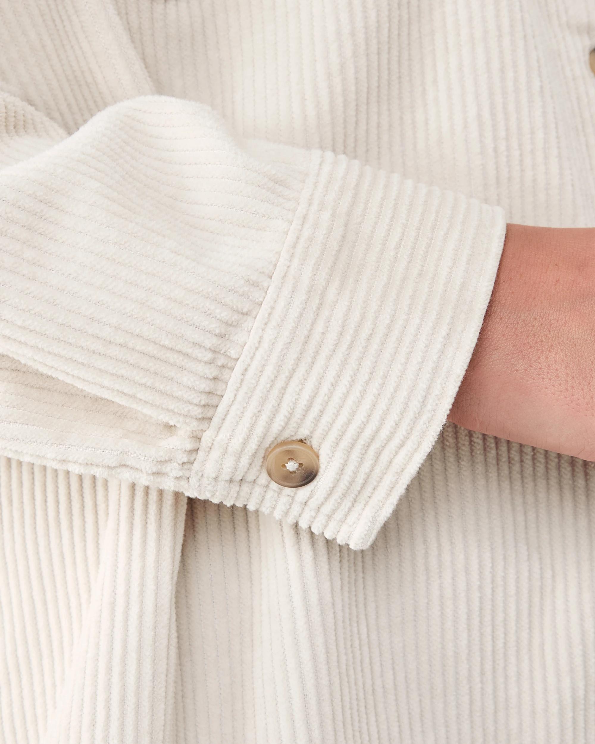 8 Long Sleeve Corduroy Shirt Lt Stone, 8 of 8