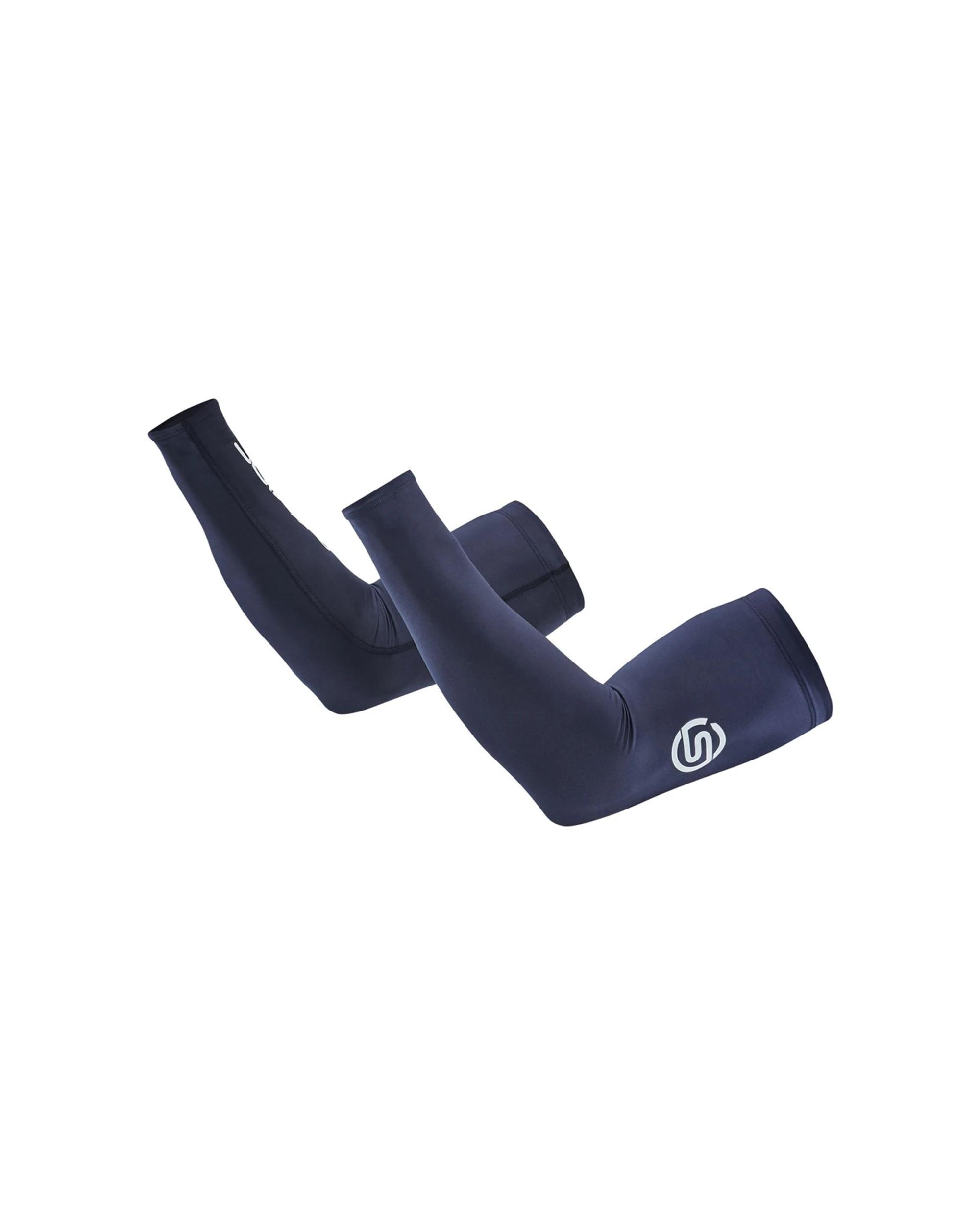 1 SKINS Compression Unisex Series-1 Running/Football/Gym Arm Sleeve NAVY BLUE, 1 of 1