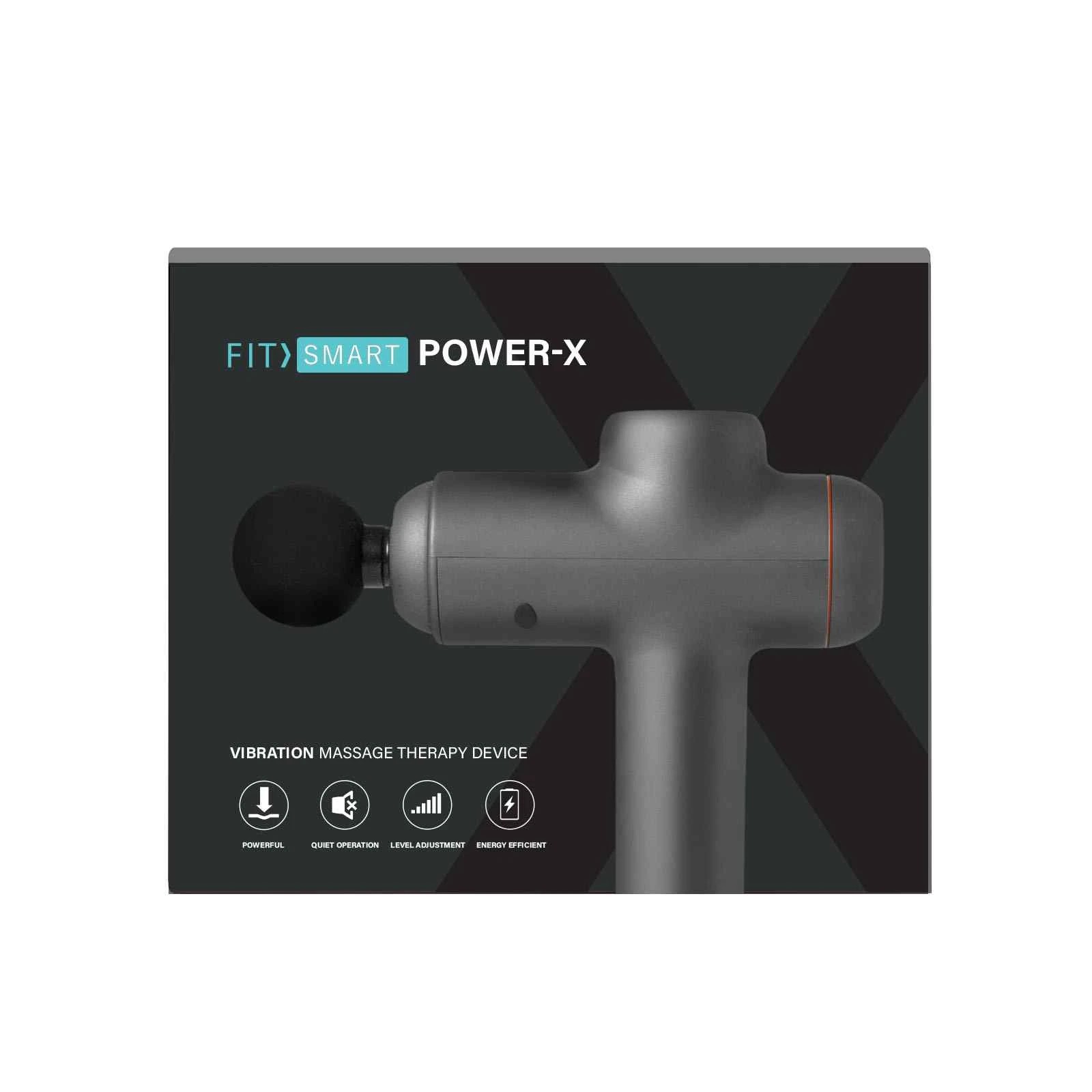 10 FitSmart LED Power-X Vibration Therapy Device Massage Gun LCD Display 6 Modes - Grey, 10 of 10
