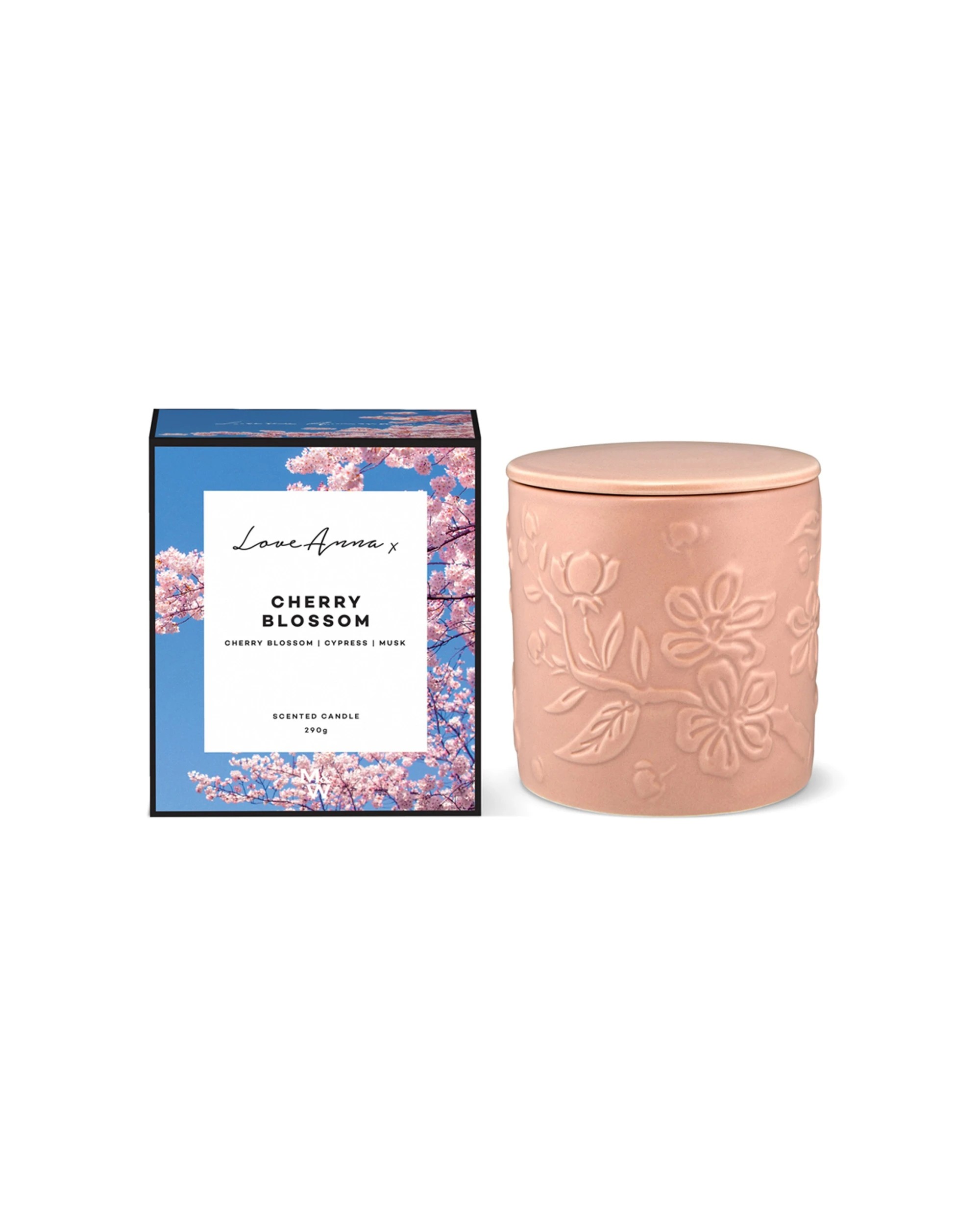 1 Love Anna X Botanika Cherry Blossom Scented Candle 290g - Plain, 1 of 3