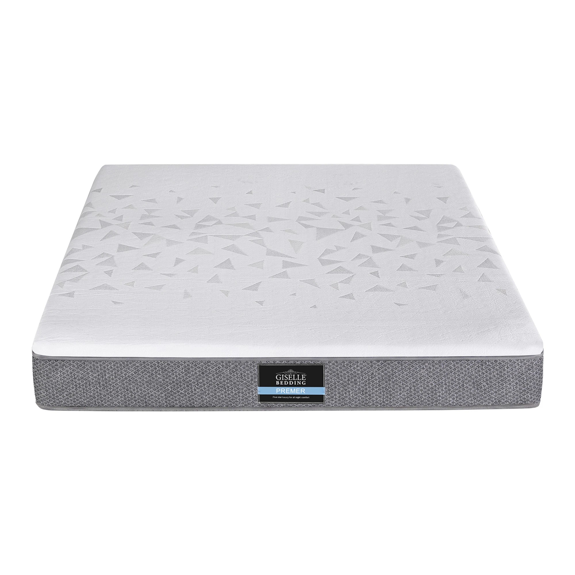 1 Giselle Bedding 23cm Mattress Reversible Firmness Foam Layer Pocket Spring - King Bed - White, 1 of 9