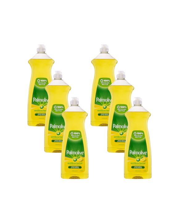 Palmolive 6PK Dishwashing Liquid 750ml Antibacterial Lemon Scent - Multi