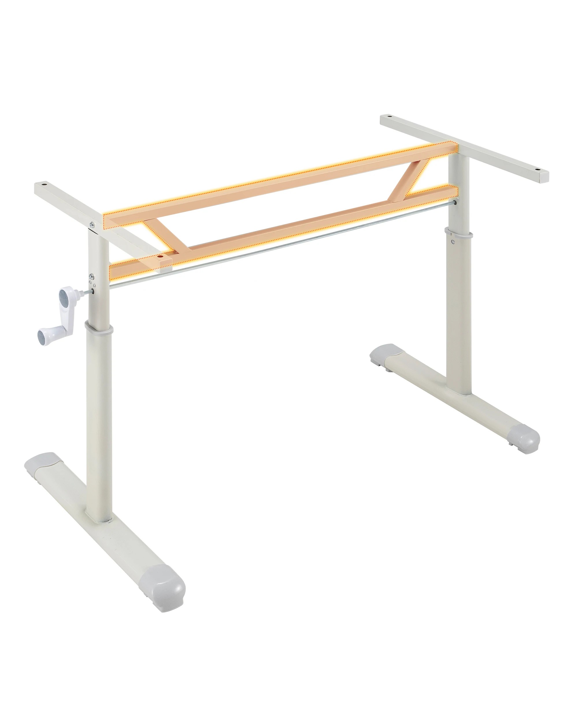 5 PlayPals Kids Desk Hand Crank Adjustable Standing Table 100x60cm - White, 5 of 9