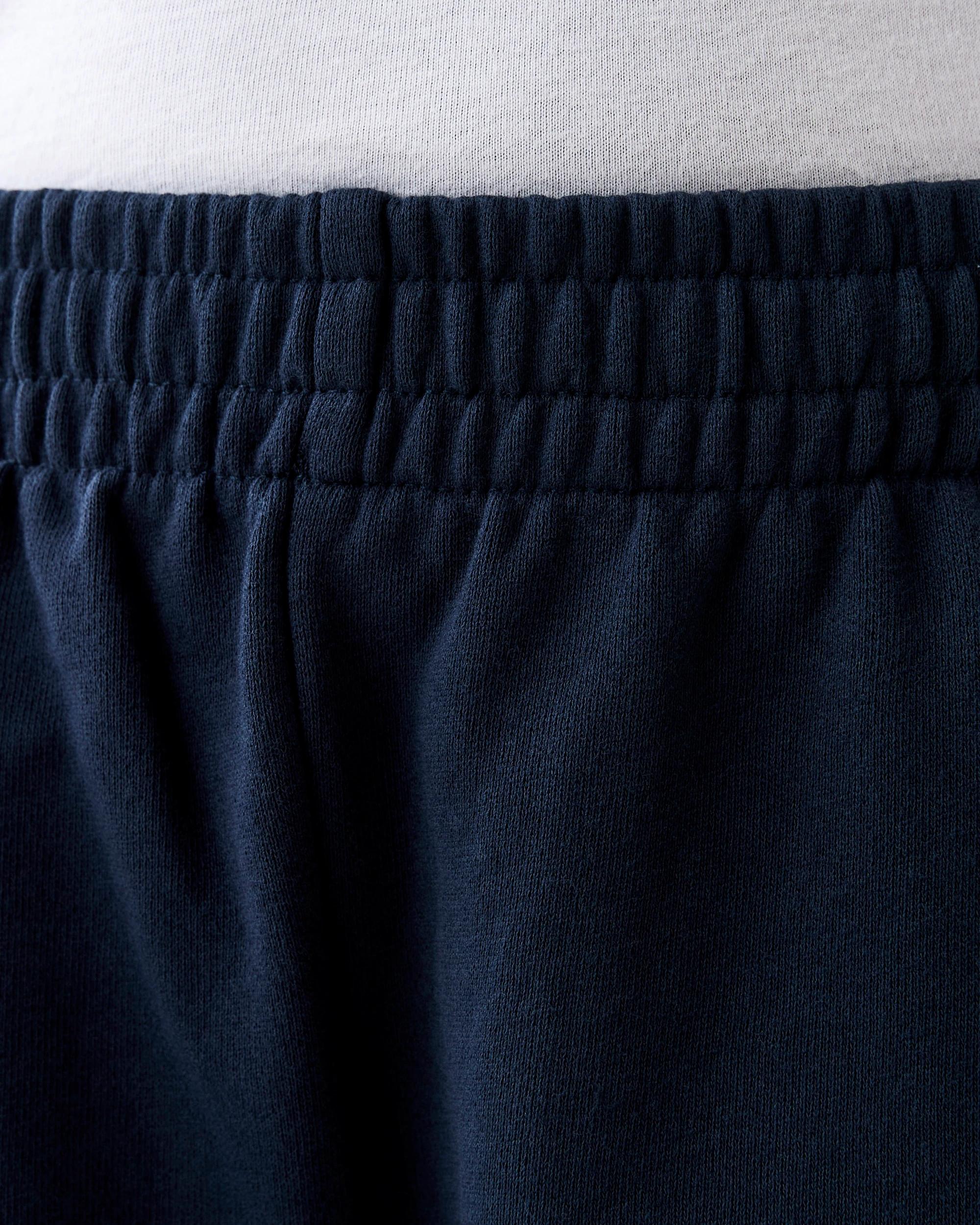 3 French Terry Shorts with Piping Dress Navy, 3 of 6