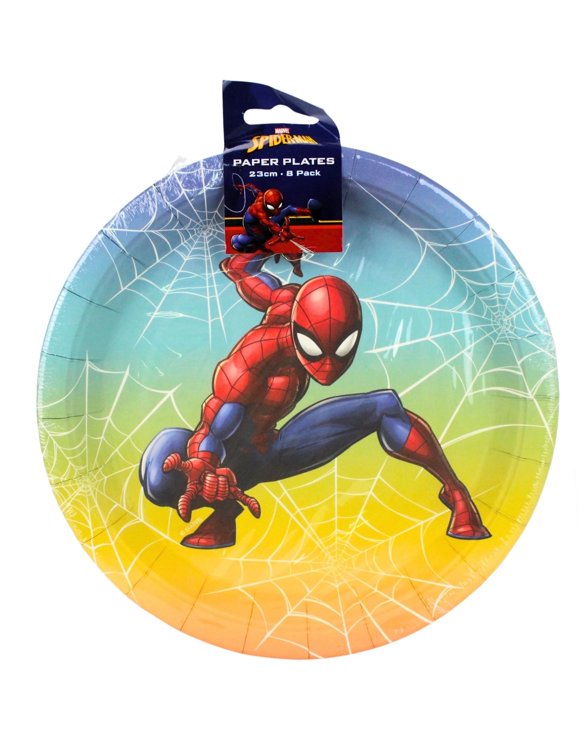 2 Artwrap Spiderman Party Hero Large Paper Plates Pack of 8 - Blue, 2 of 3