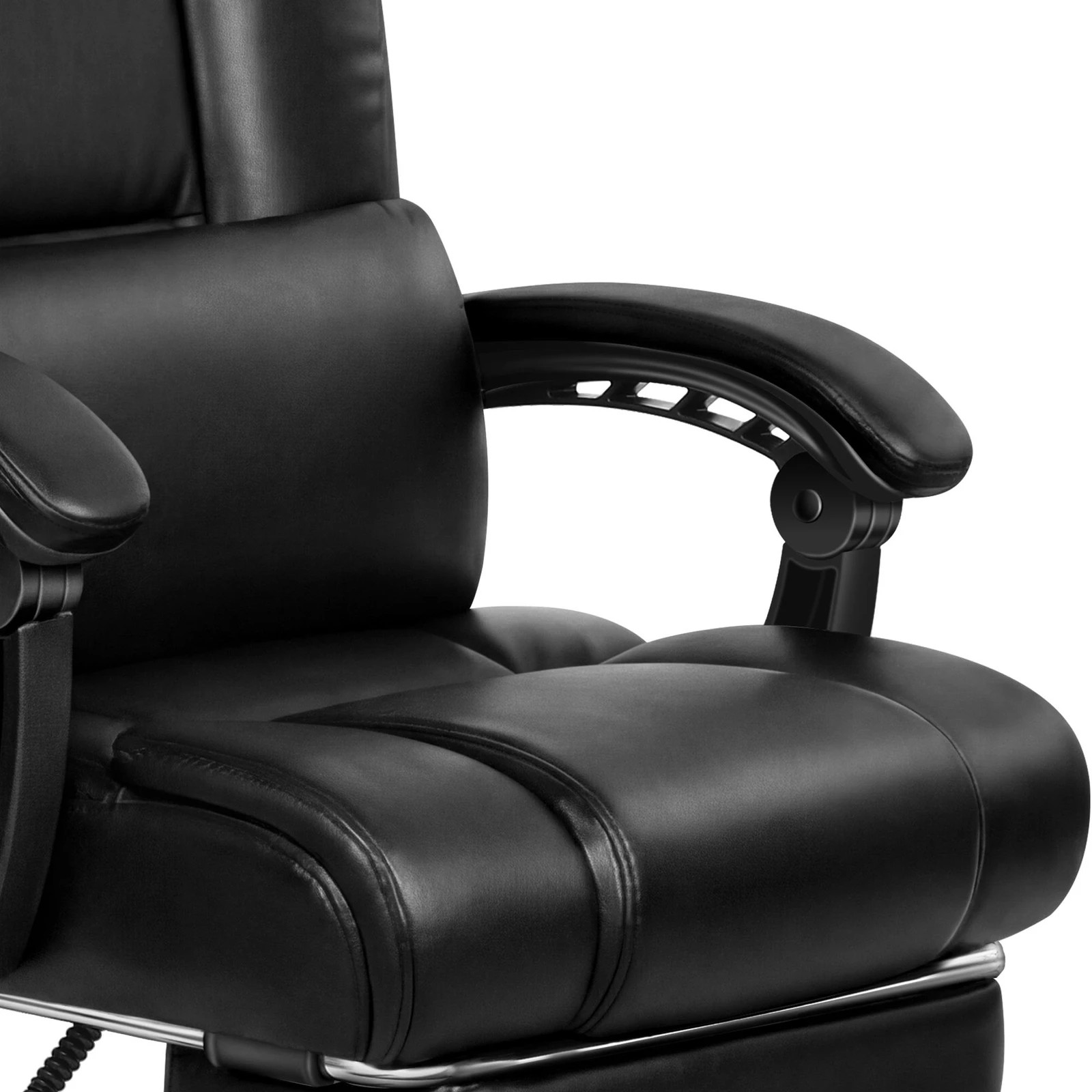 6 Alfordson Office Chair Executive Computer Gaming PU Leather Seat Recliner - Black, 6 of 10
