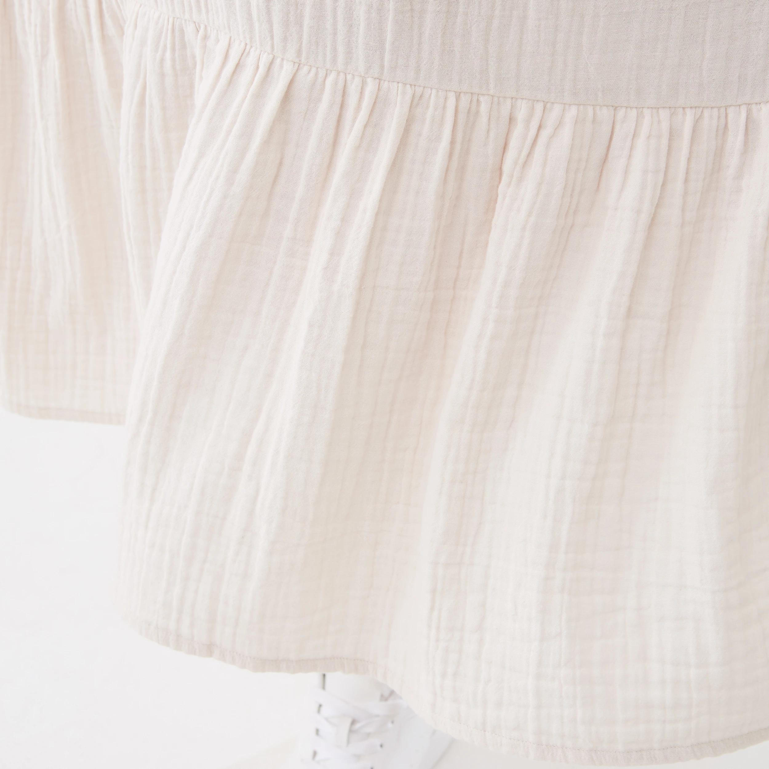 5 Curve Double Cloth Skirt Nat Beige, 5 of 5