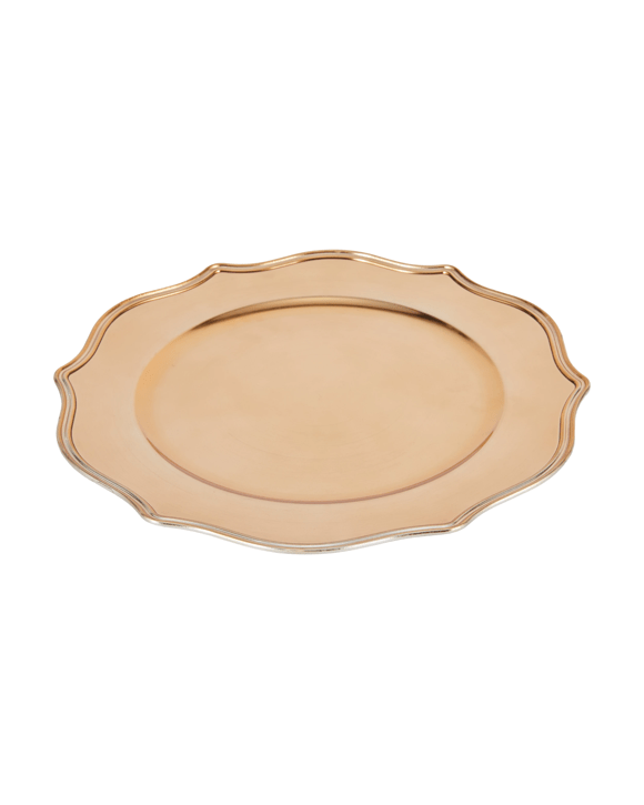 Gold Look Wavy Charger Plate