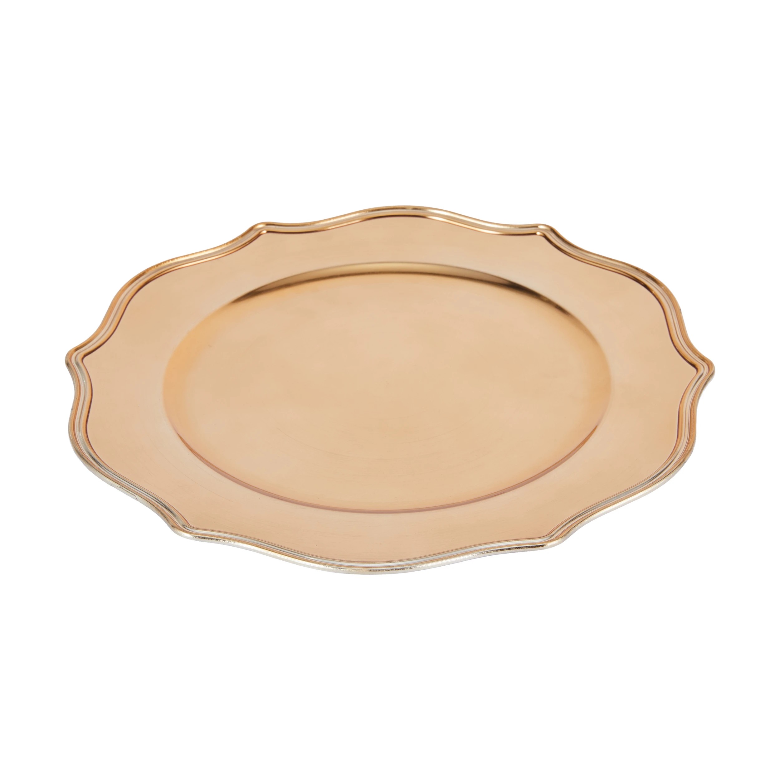 1 Gold Look Wavy Charger Plate, 1 of 4