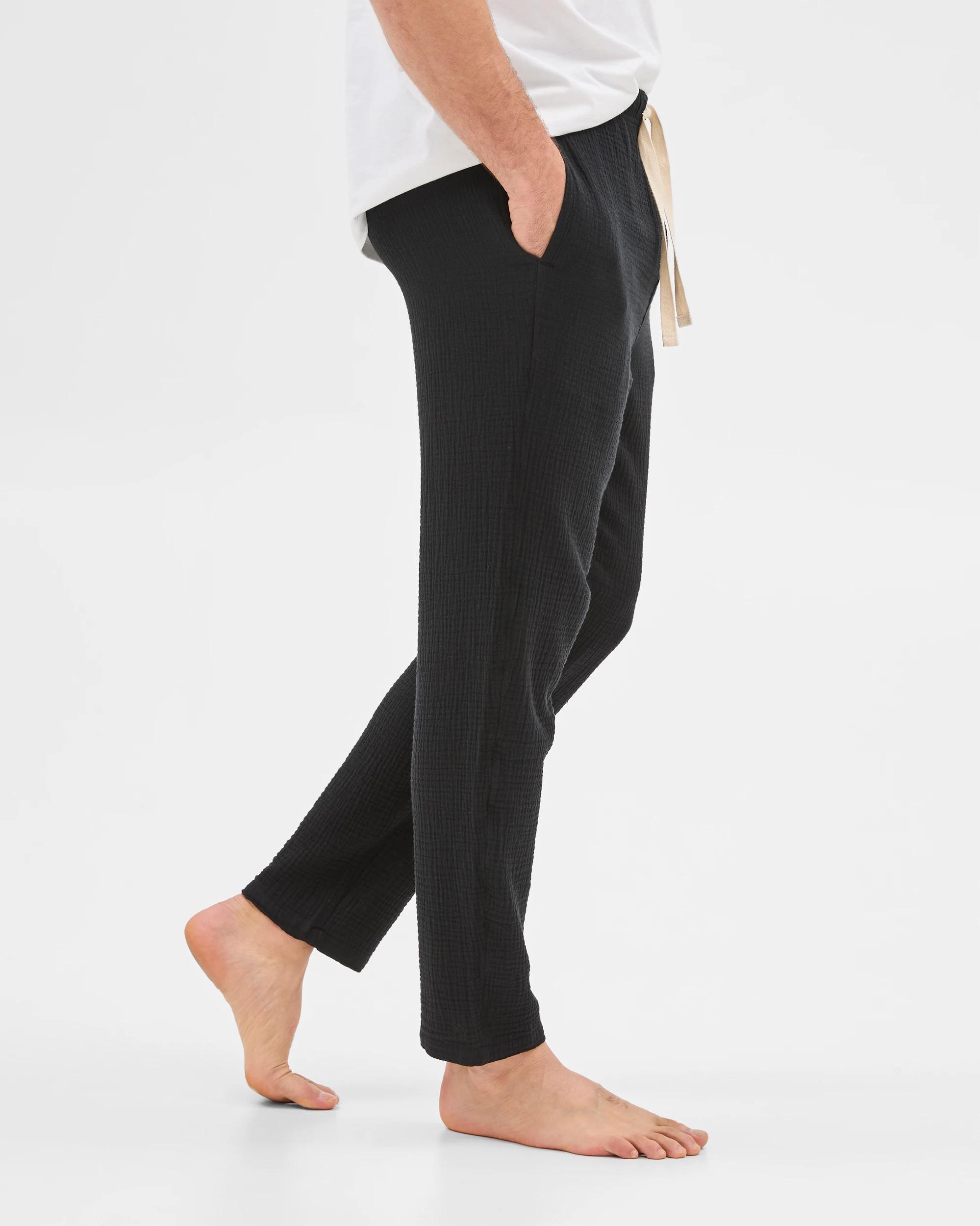 3 Target Mens Poplin Sleep Pyjama Pants - Maxx BLACK, 3 of 5