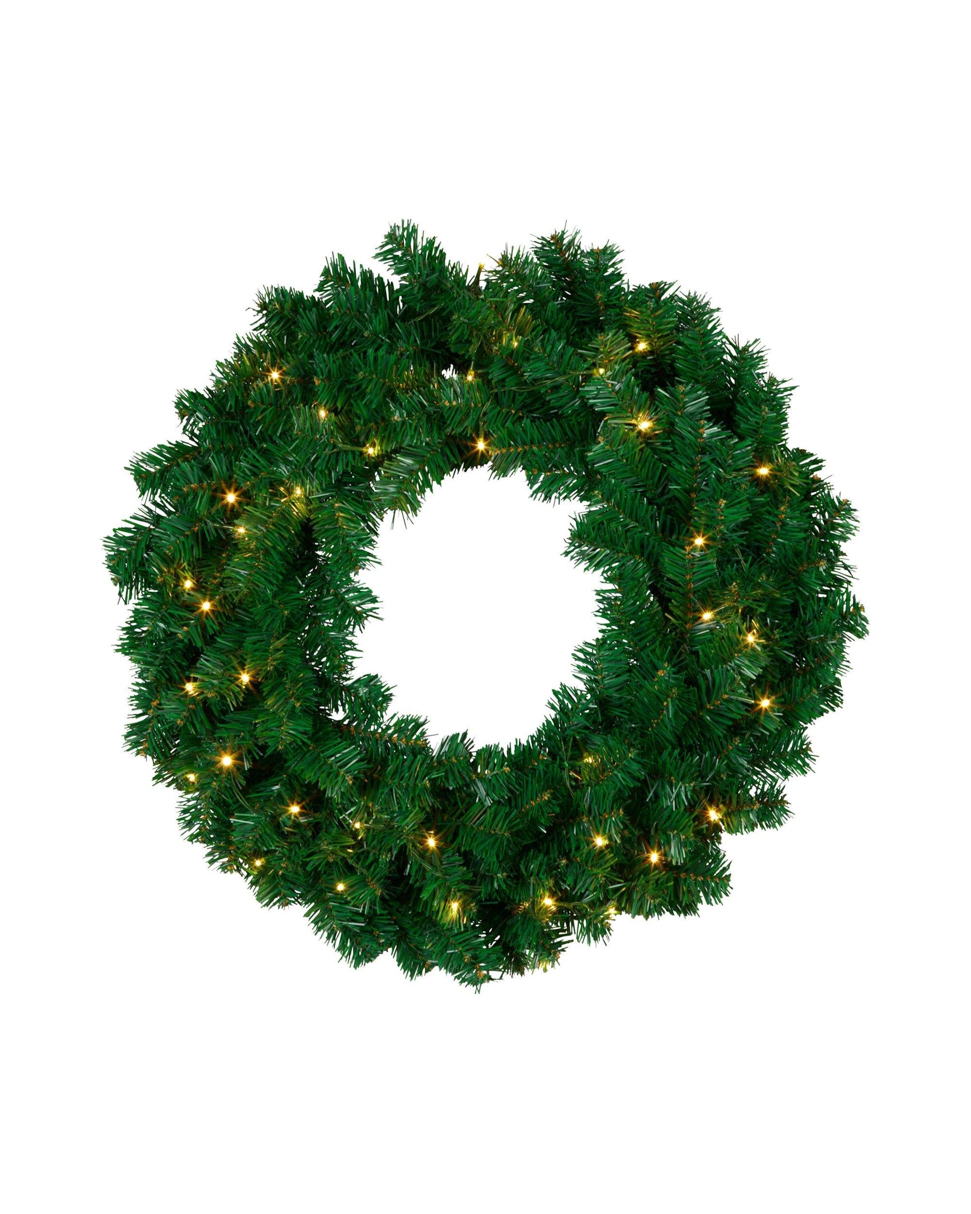1 Christabelle 61cm Chadwick Christmas Wreath with LED Lights Front Door Decoration Ornament, 1 of 5