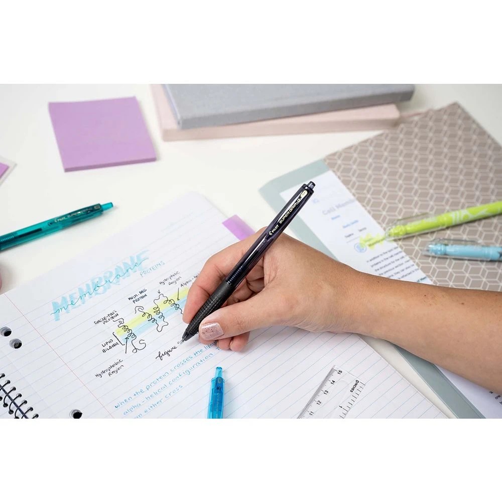 6 PILOT Super Grip G Retractable Ballpoint Pen 0.7mm Blue 4Pk, 6 of 7